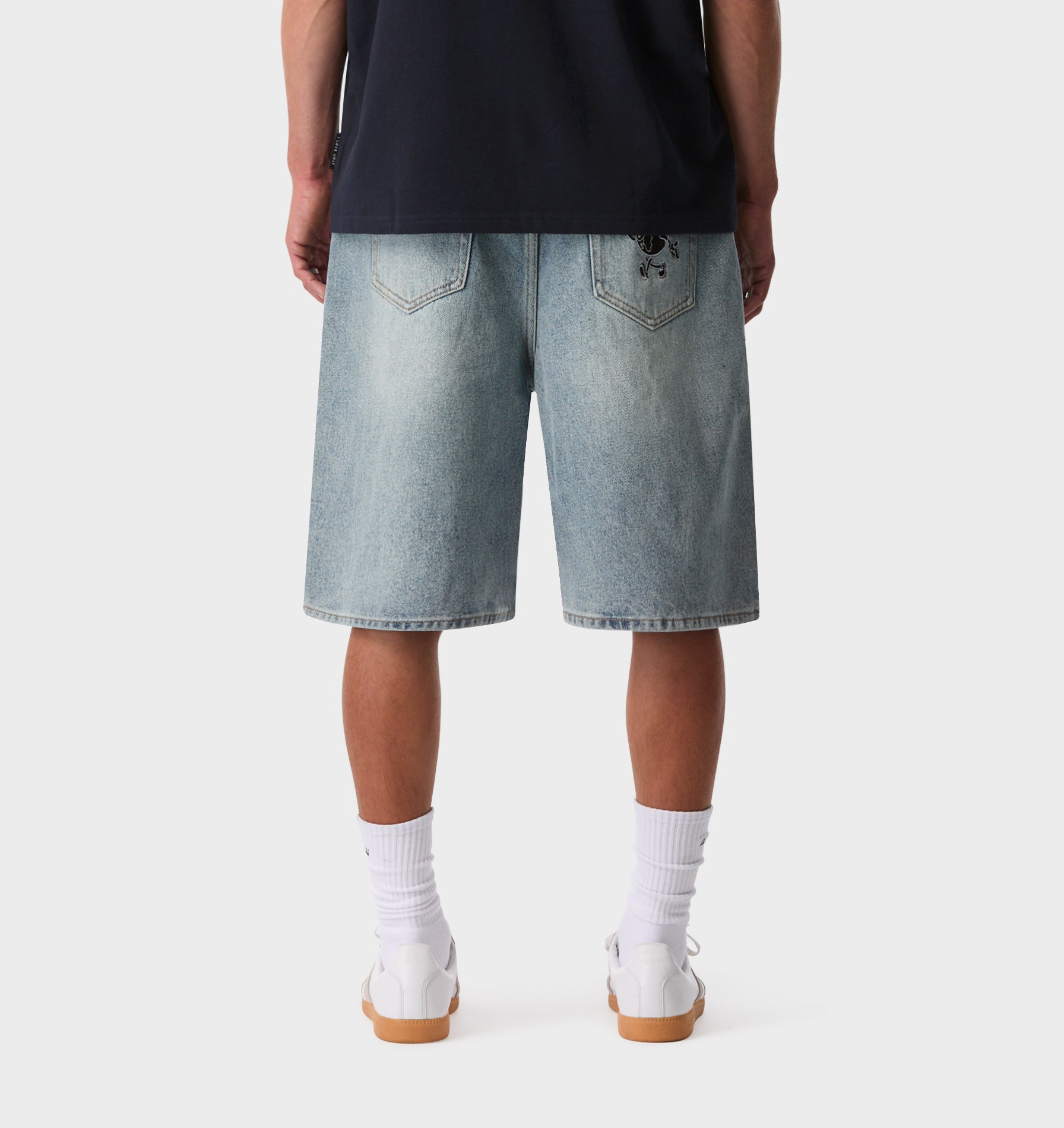 Wyatt Denim Short - Grey Blue