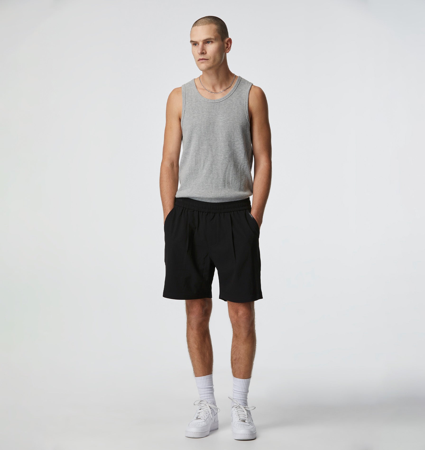 Seersucker Michael Pleat Short - Black