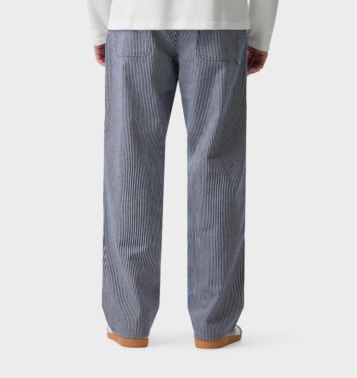 Edgar Wide Pant - Navy/ White Stripe