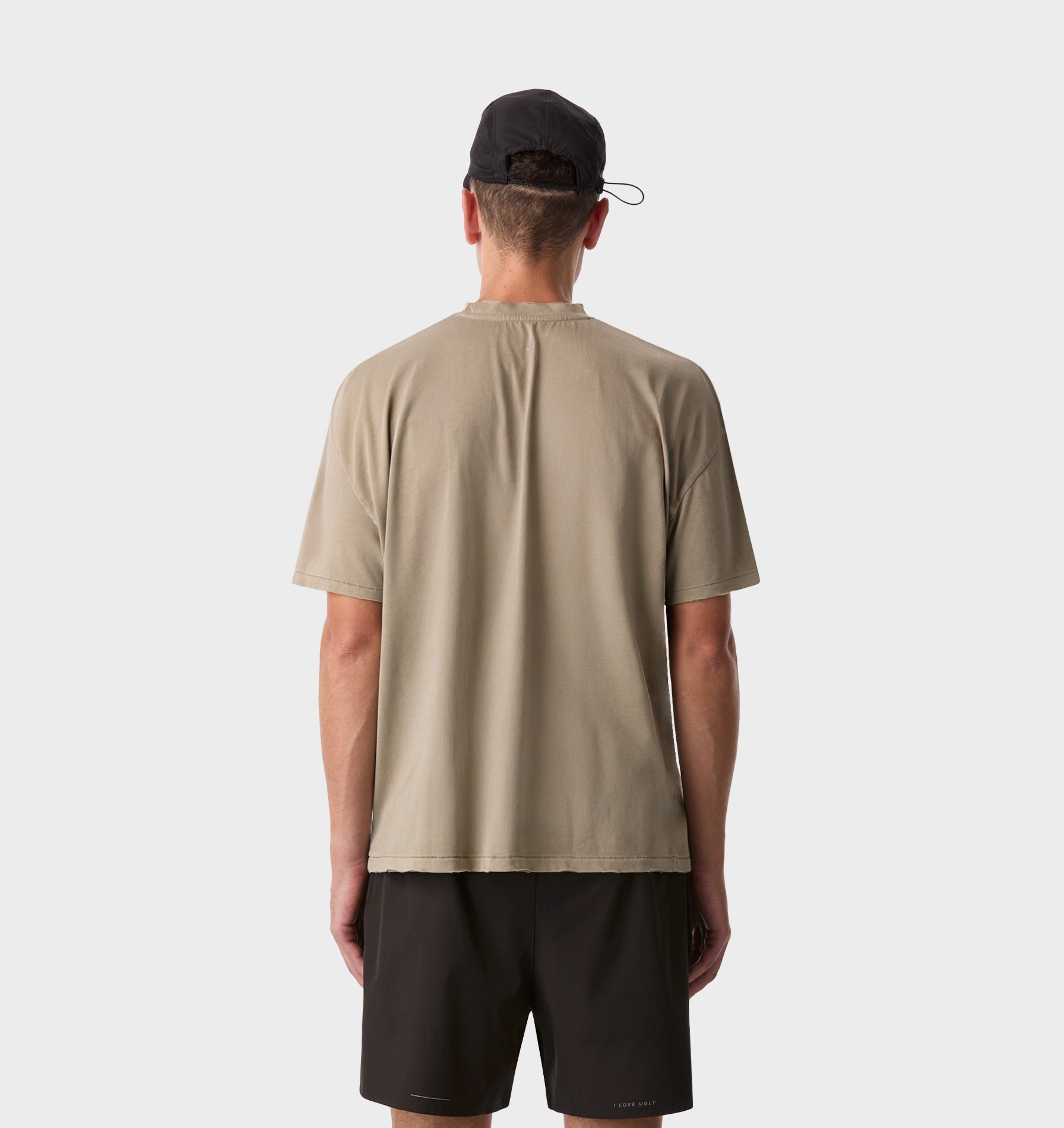 Cotton Active Crop Tee - Washed Taupe
