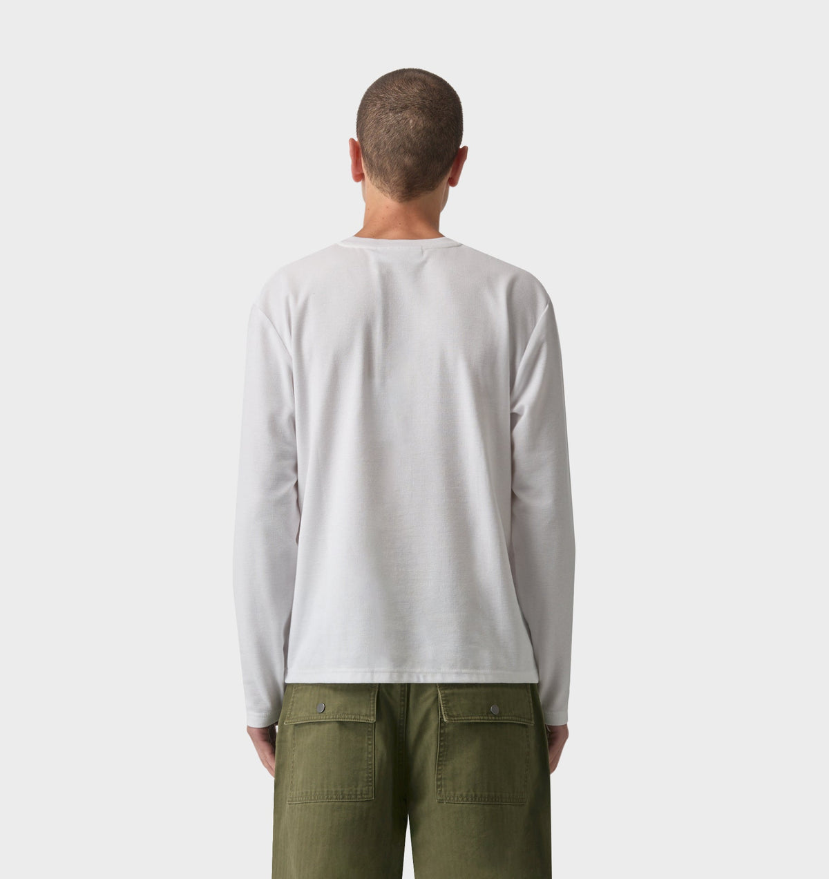 Henley L/S Tee - White