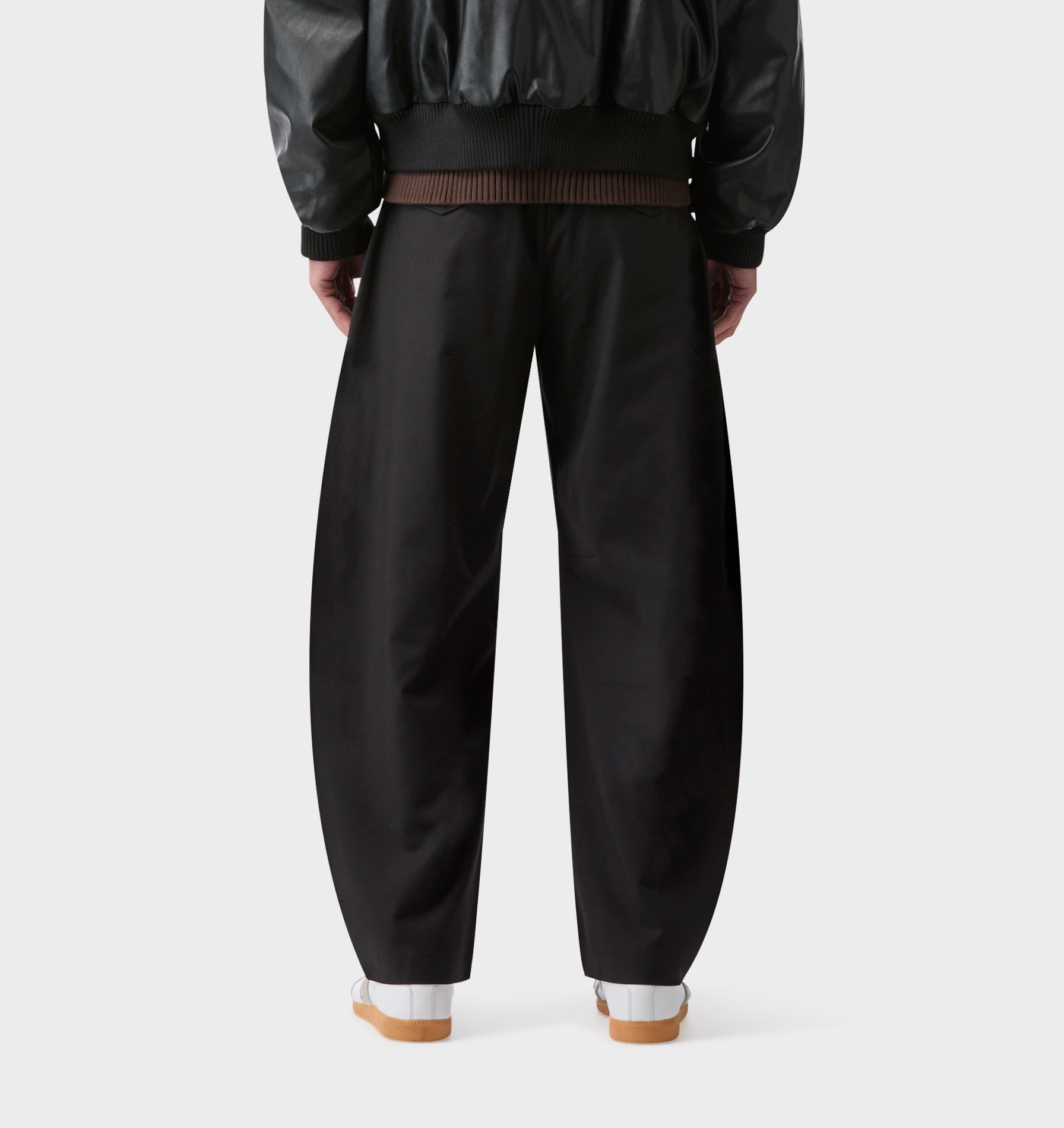 Barrel Leg Slack Pant - Black
