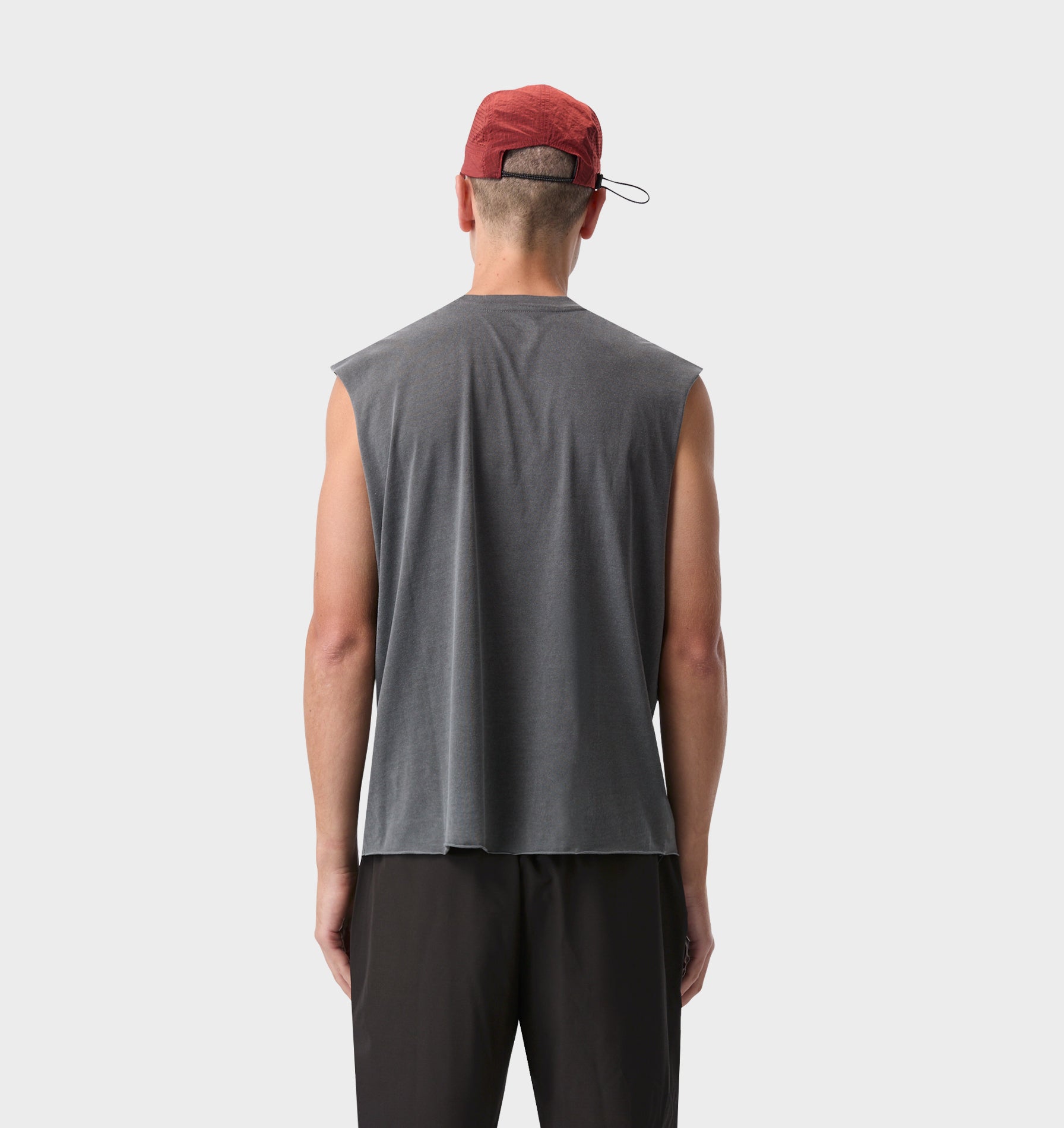 State Of Mind Cotton Crop Tank - Washed Black