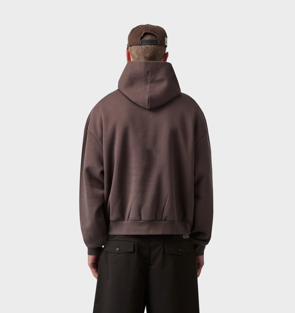 Heavy Crop Box Hood - Dusky Brown