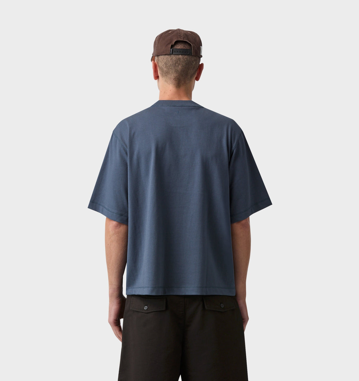 Crop Box Tee - Marine Blue