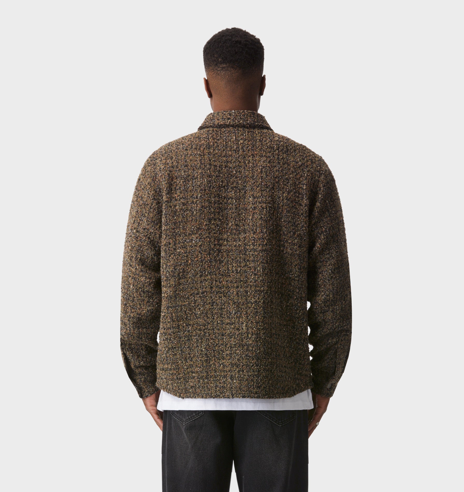 Boucle Overshirt - Khaki/Mocha