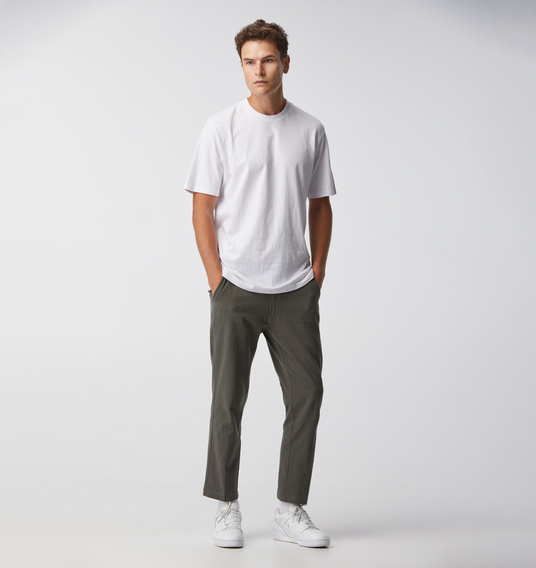 Linen Slim Kobe Pant - Dark Green
