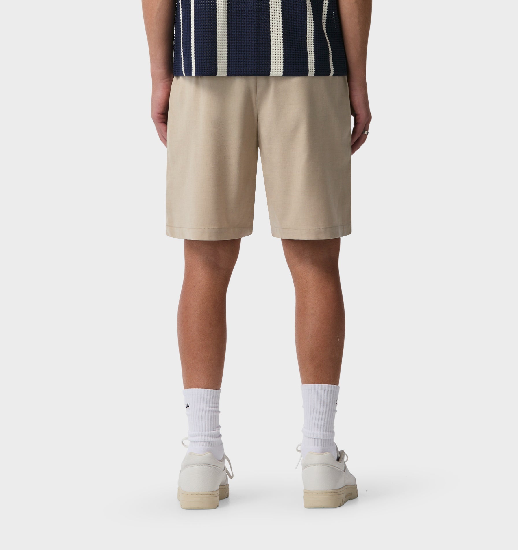 Quincy Pleated Short - Bone