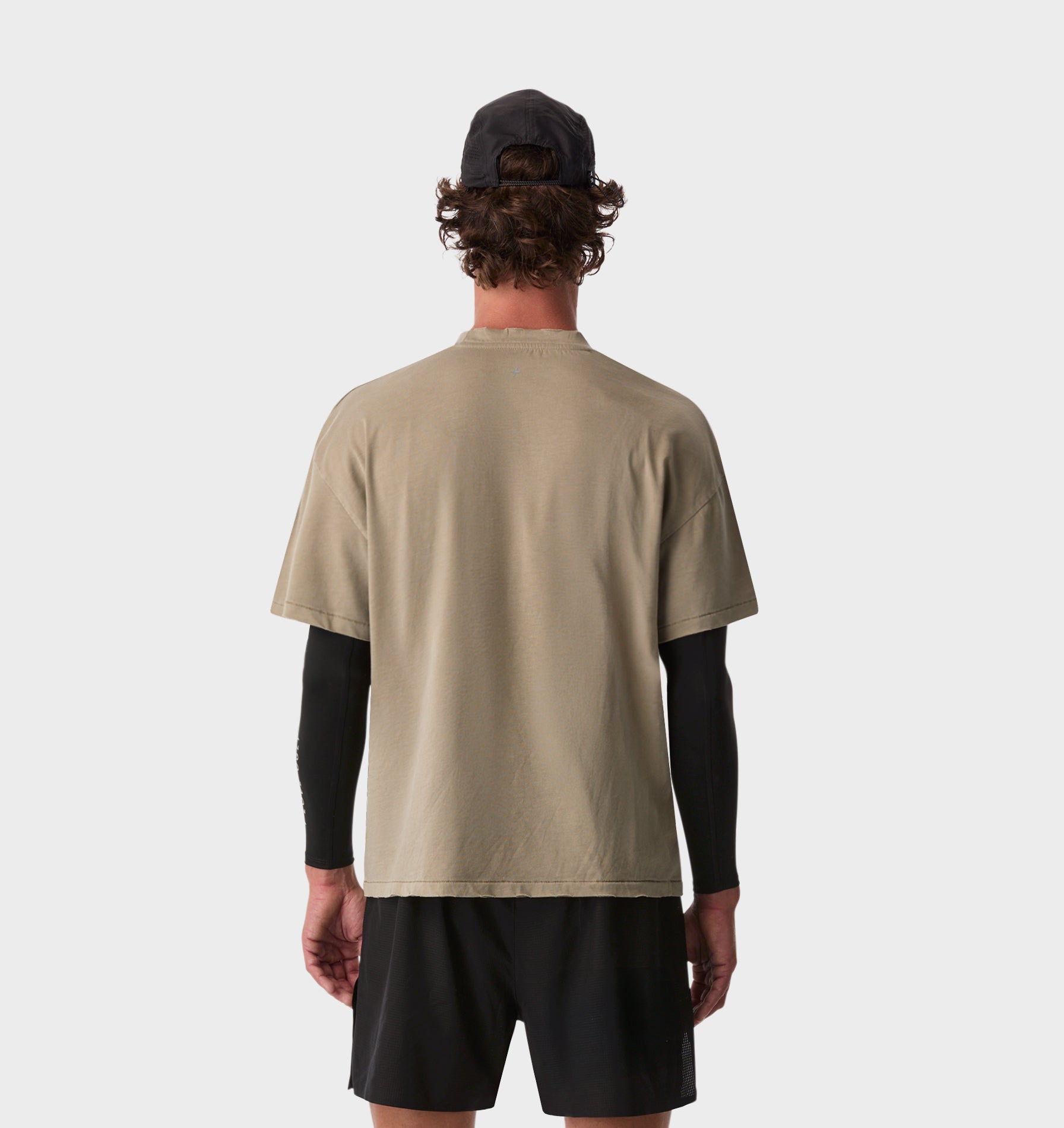 Athletica Cotton Crop Tee - Washed Taupe