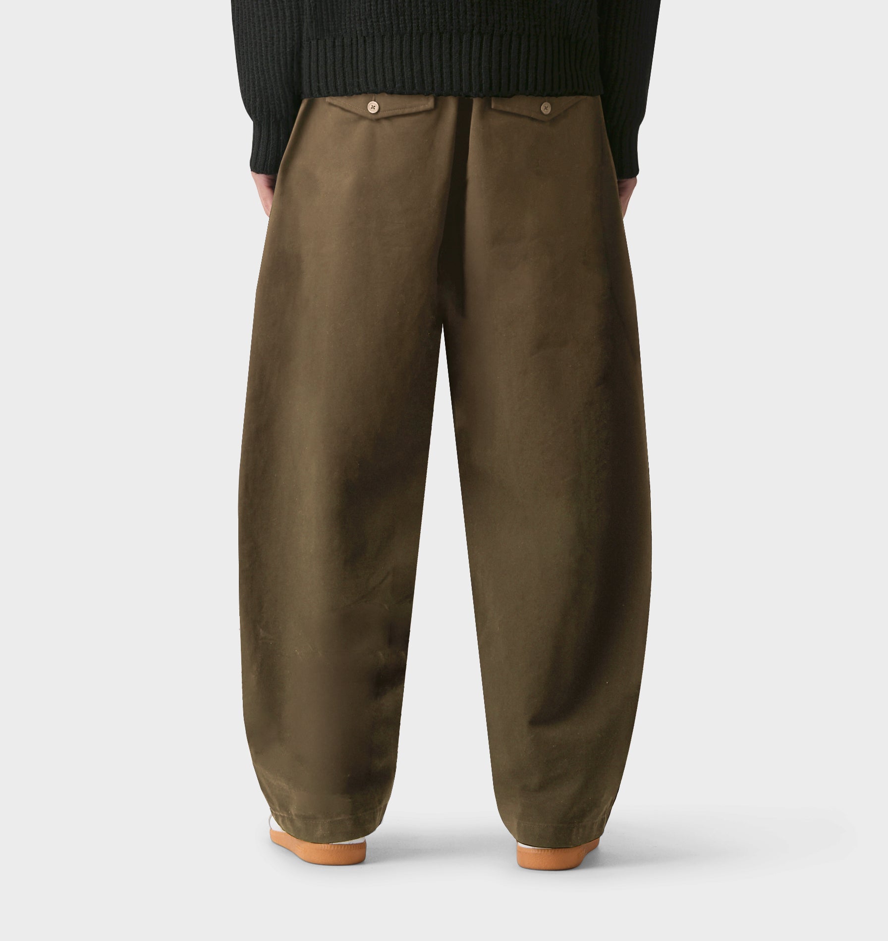 Box Pleat Pant - Dark Olive