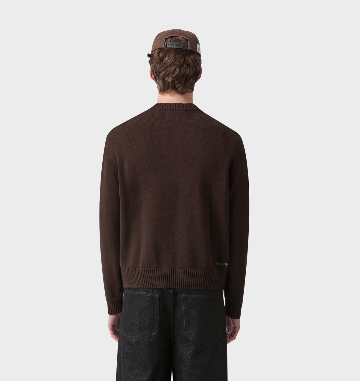 Midweight Crop Knit Sweater - Espresso