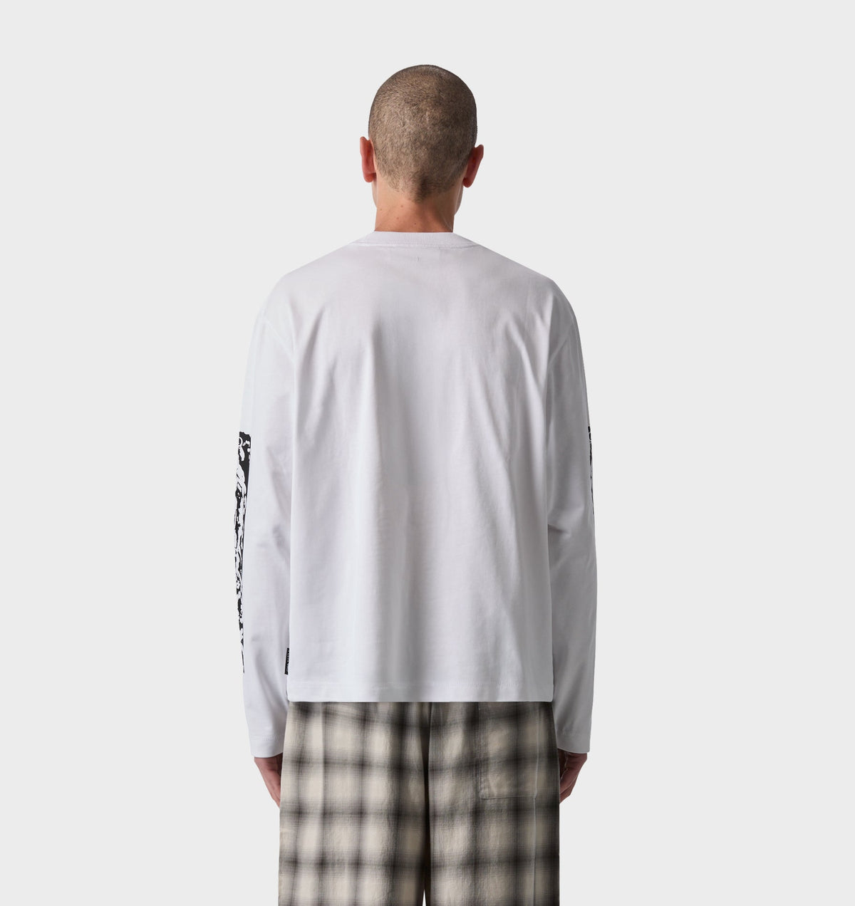 Peace Love Kindness Crop Box LS Tee - White