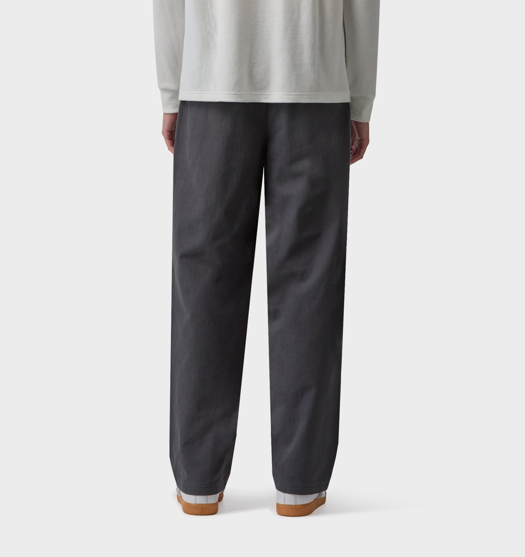 Twin Pleat Pant - Charcoal