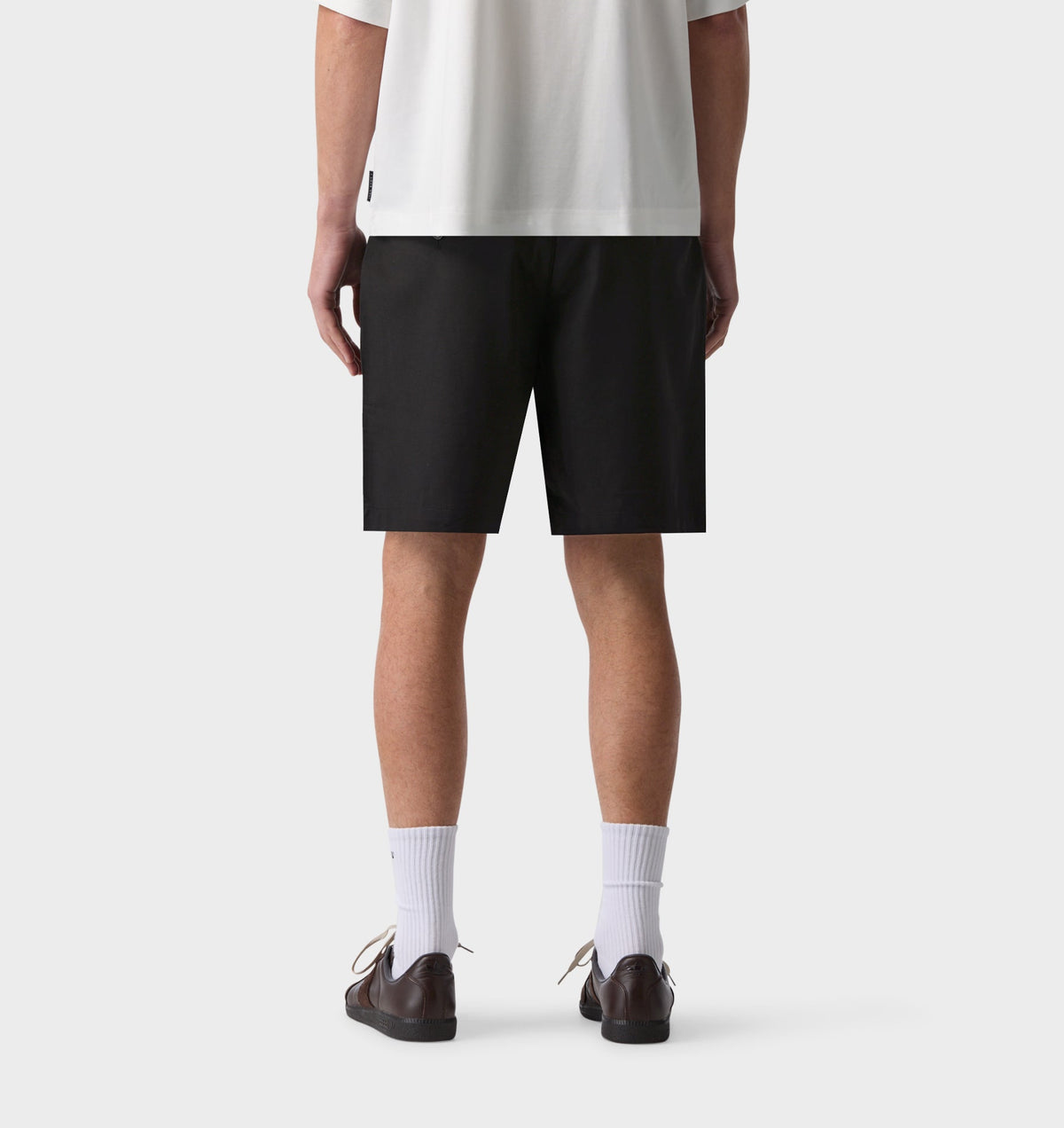 Nylon Alby Pleated Short - Black