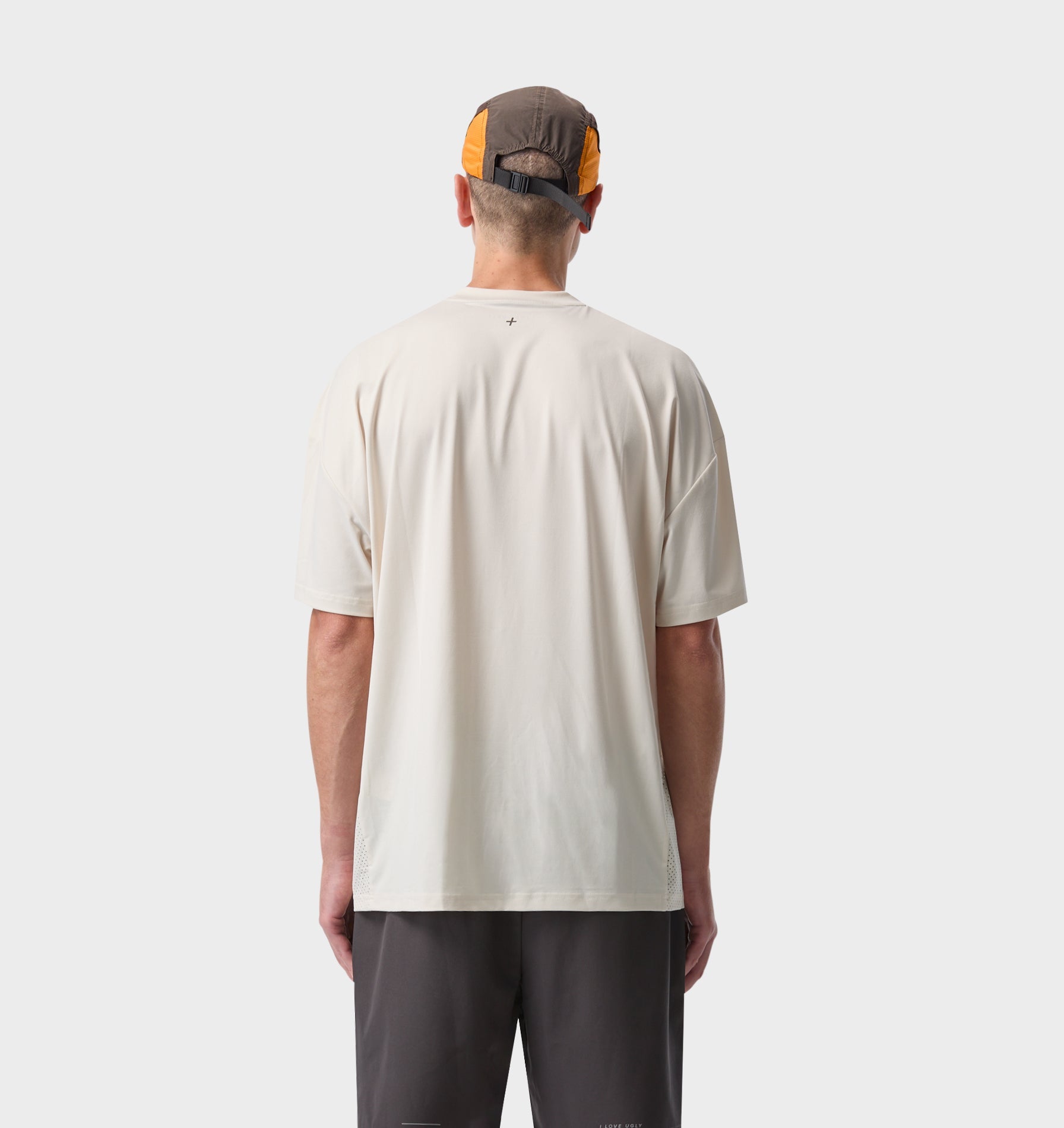 Liquified Active Box Tee - Off White/ Brown