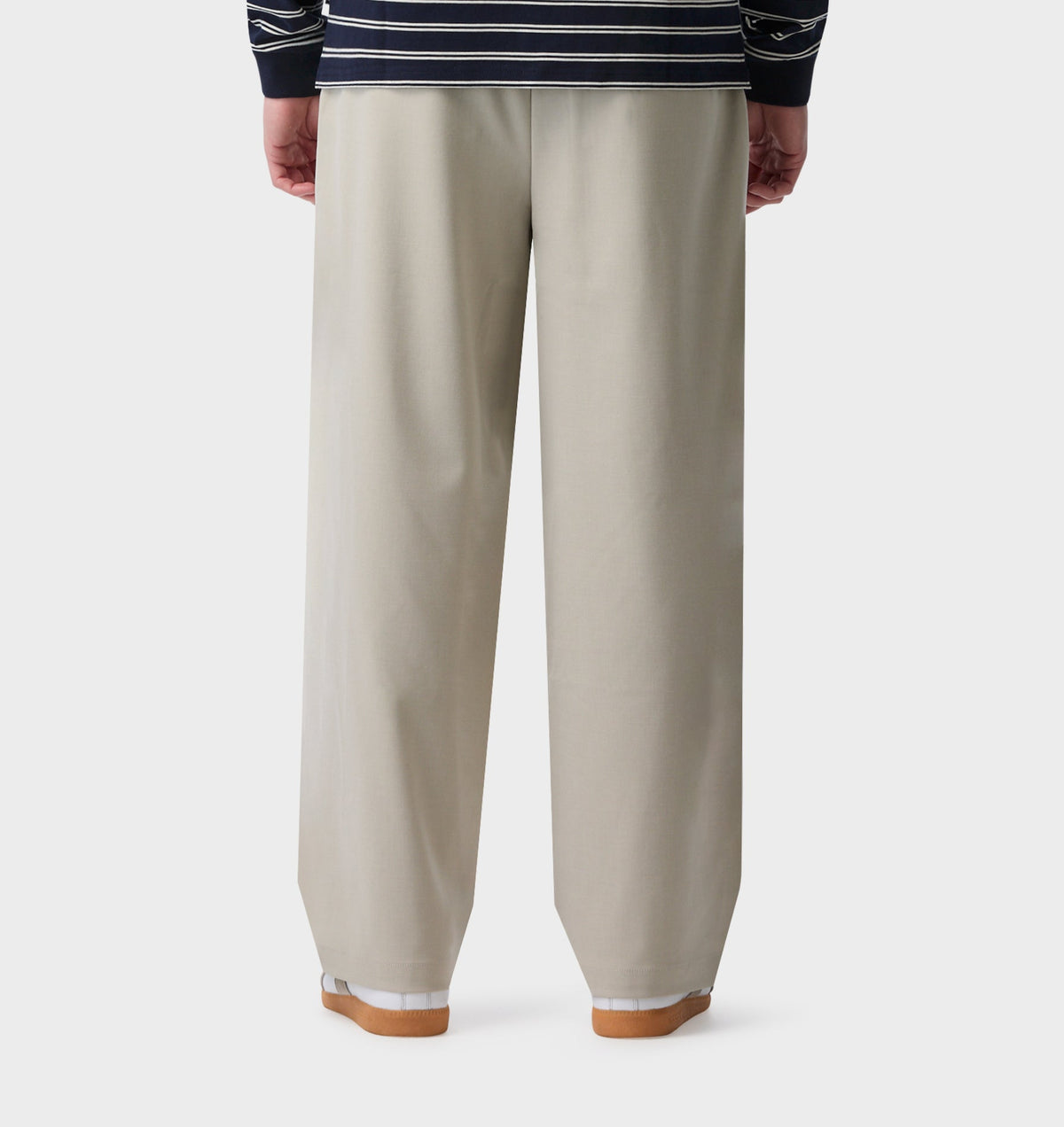 Cotton Albert Pleated Pant - Ecru