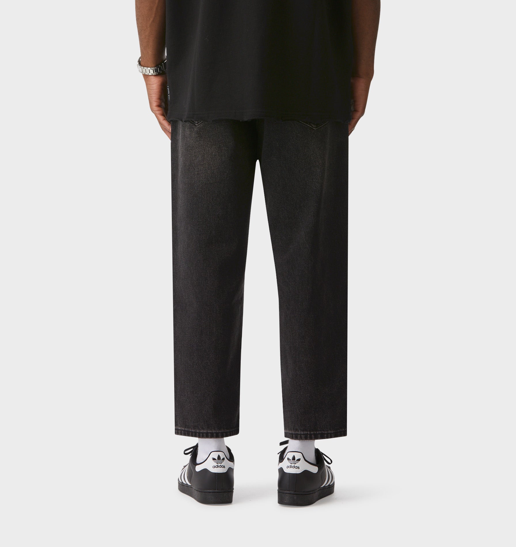 Samson Cropped Denim - Washed Black
