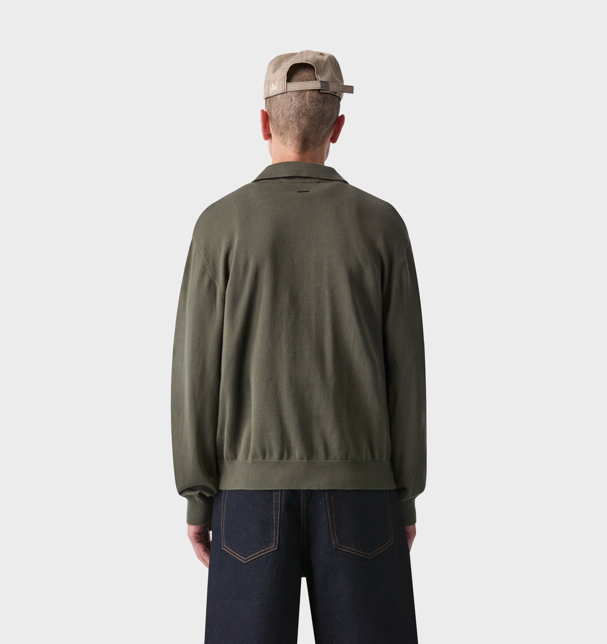 Knit LS Polo - Olive