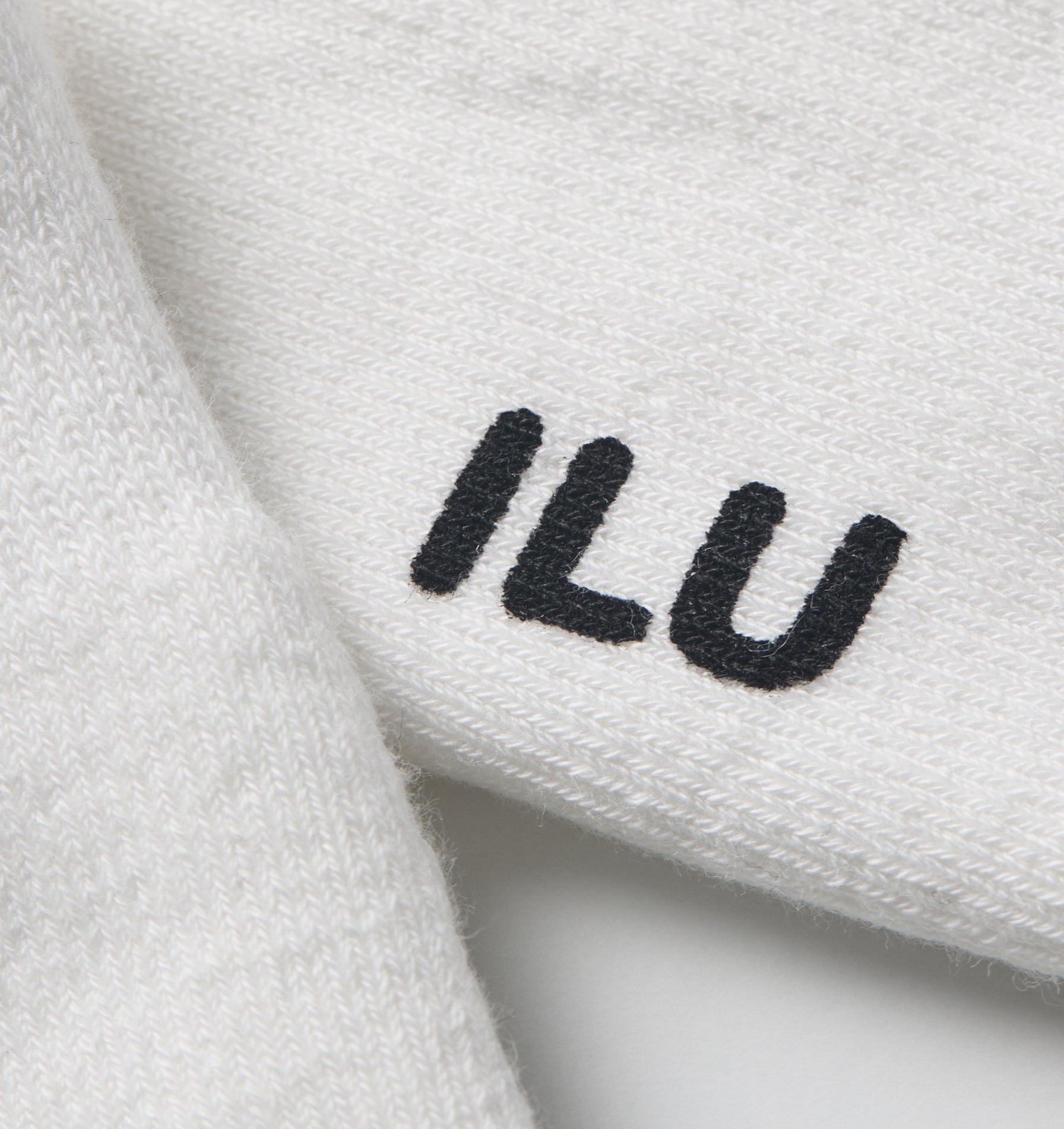 Raw Hem Sock - White