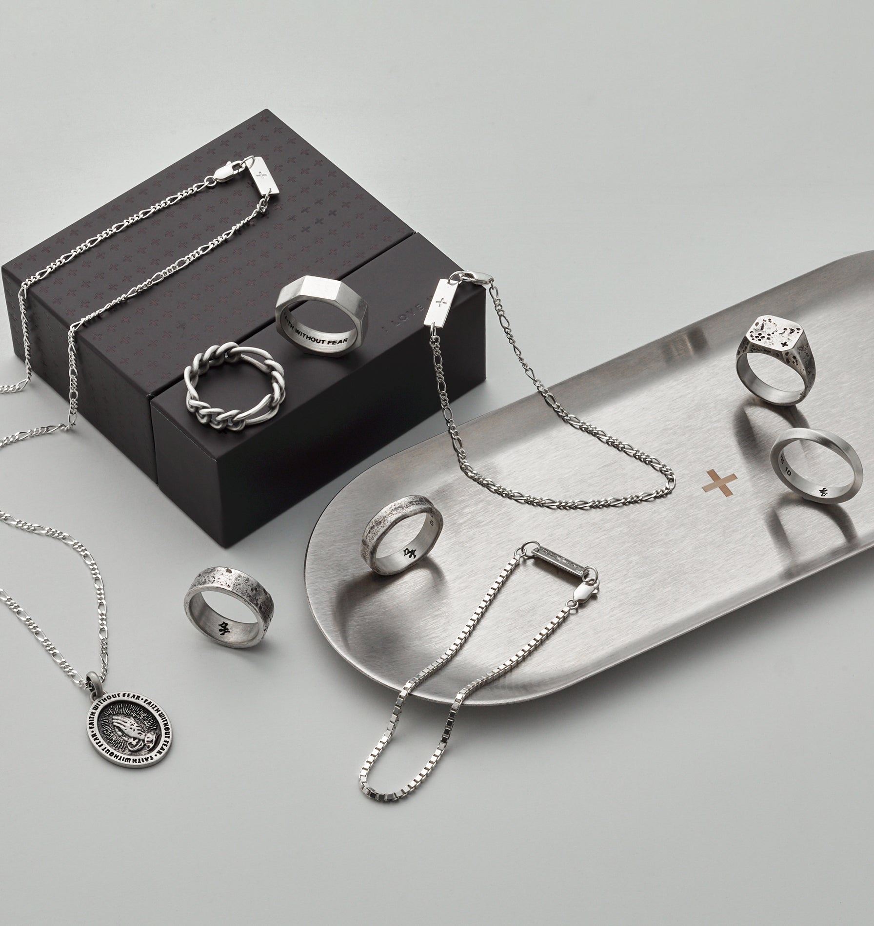 Cubed Linked Bracelet - Silver