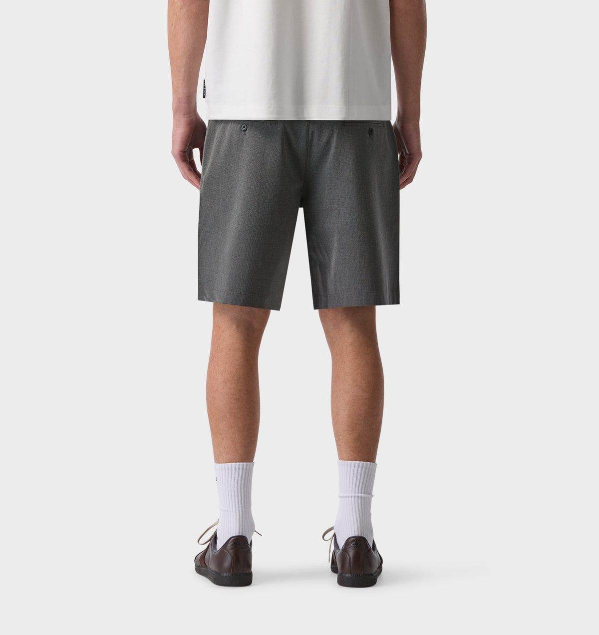 Quincy Pleated Short - Charcoal Mini Check