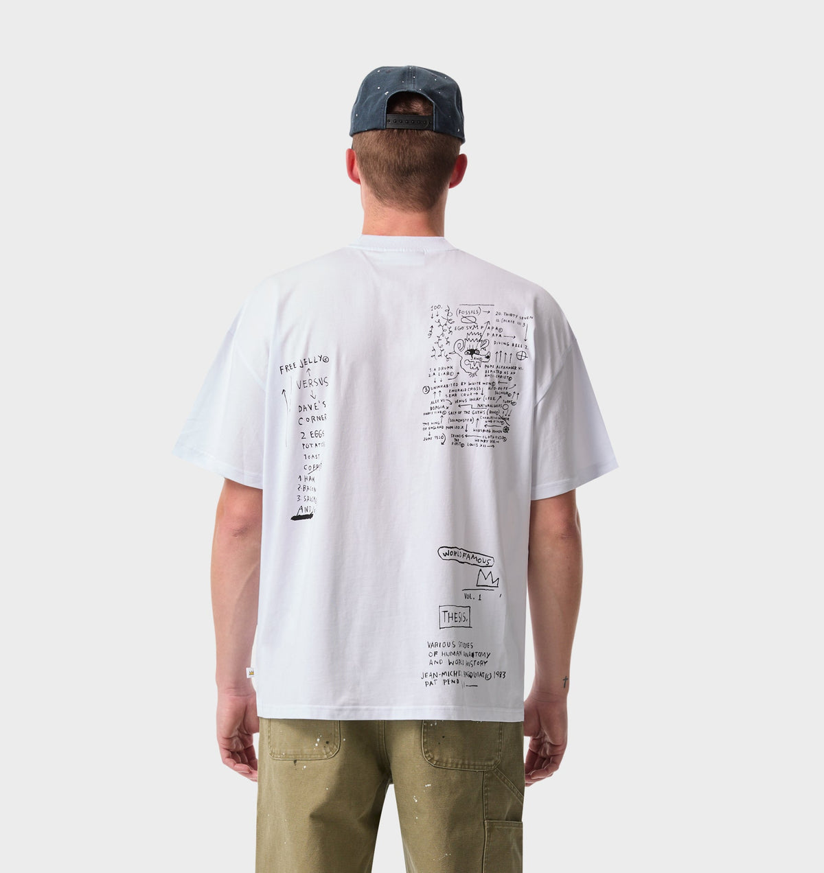 Basquiat Scribble Box Tee 2.0 - White