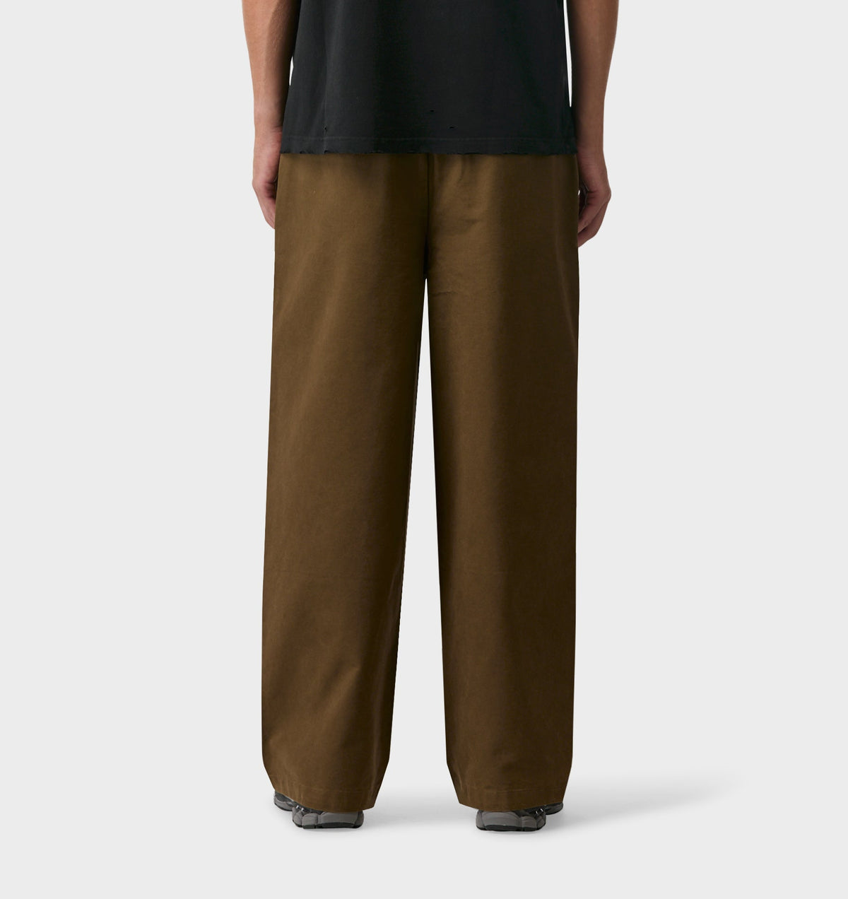 Wide Leg Pleat Pant - Khaki