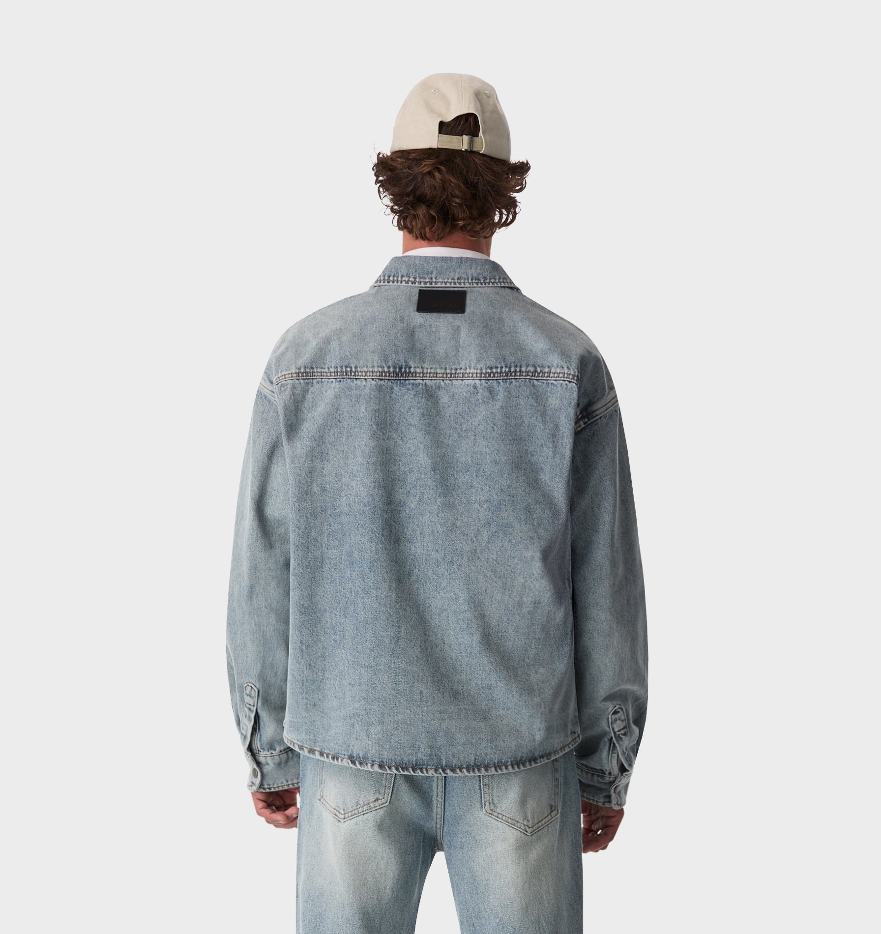 Denim Overshirt - Grey Blue