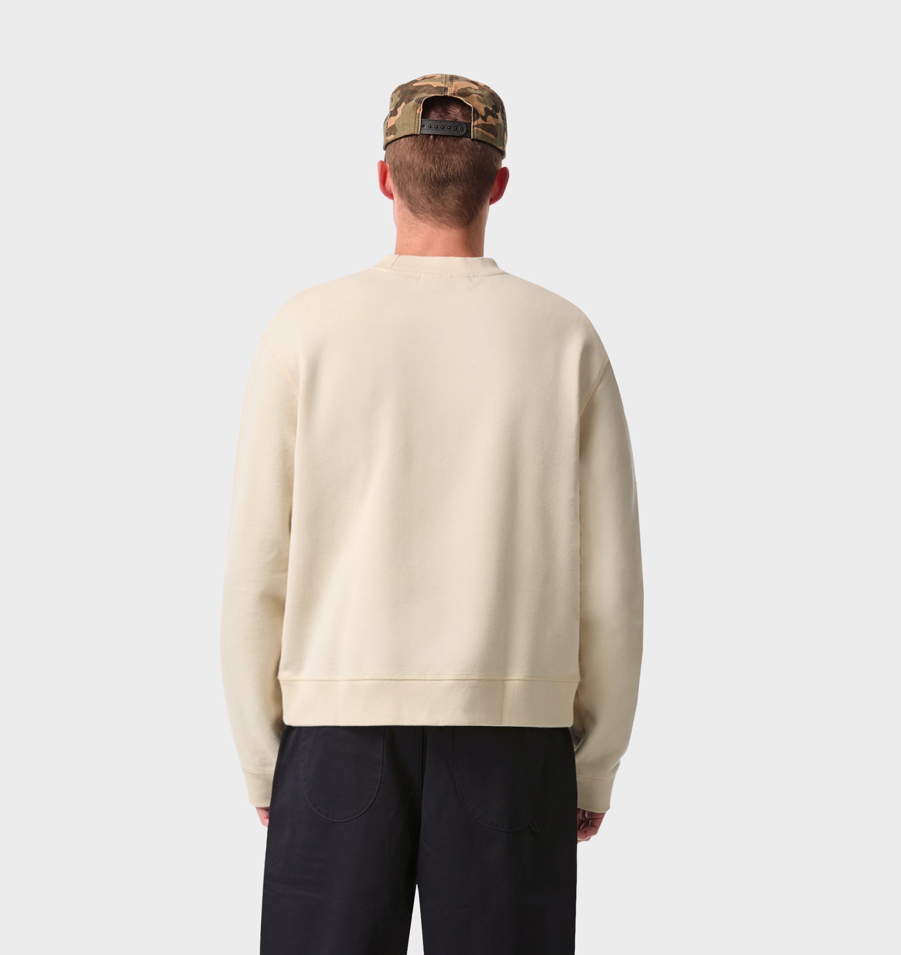 Crop Oversized Crew - Off White