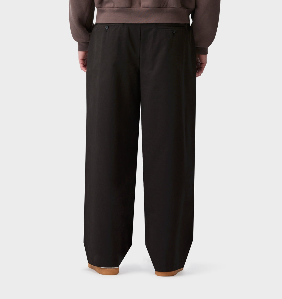 Cotton Albert Pleated Pant - Black