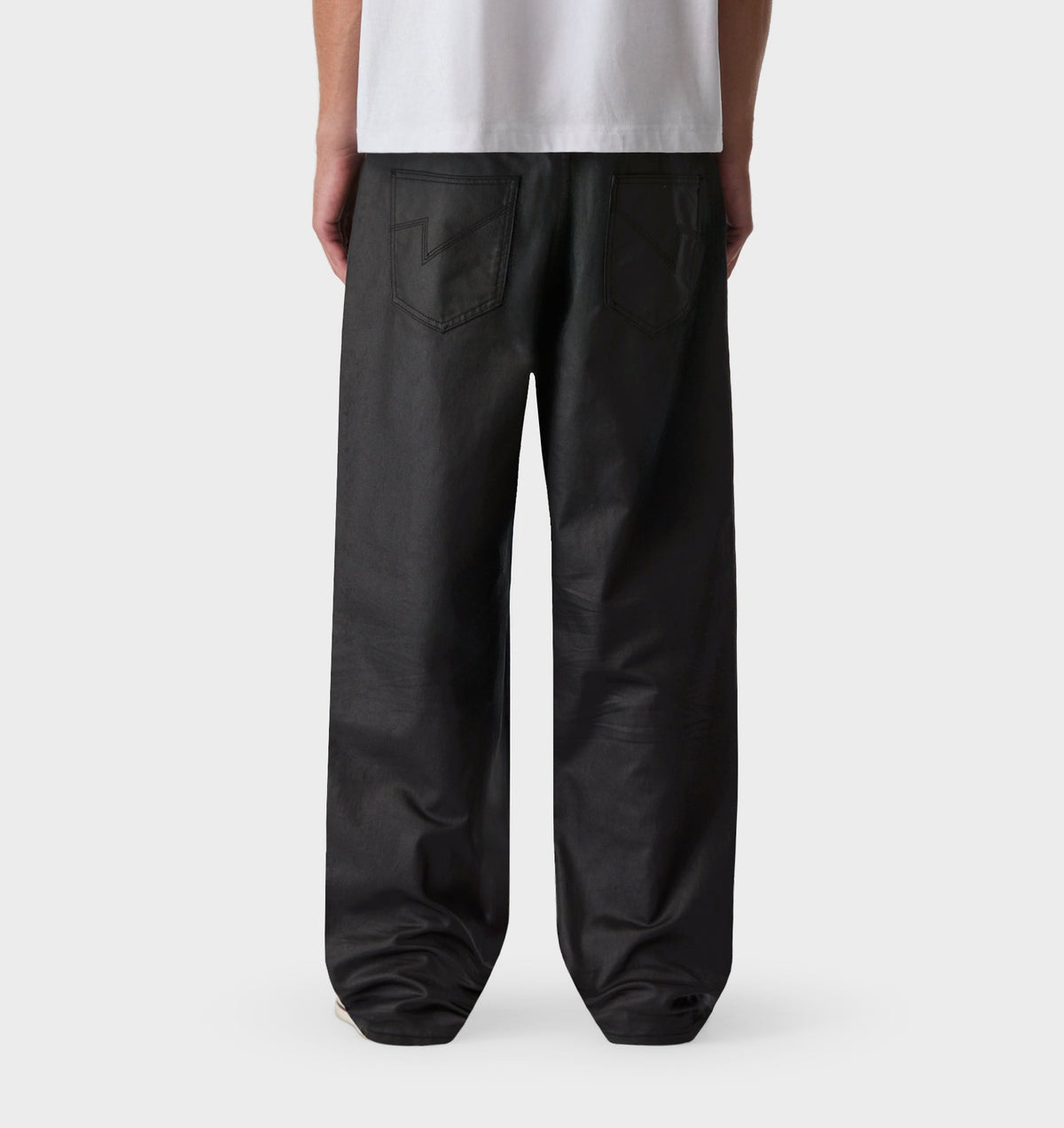Edgar Wide Denim - Coated Black