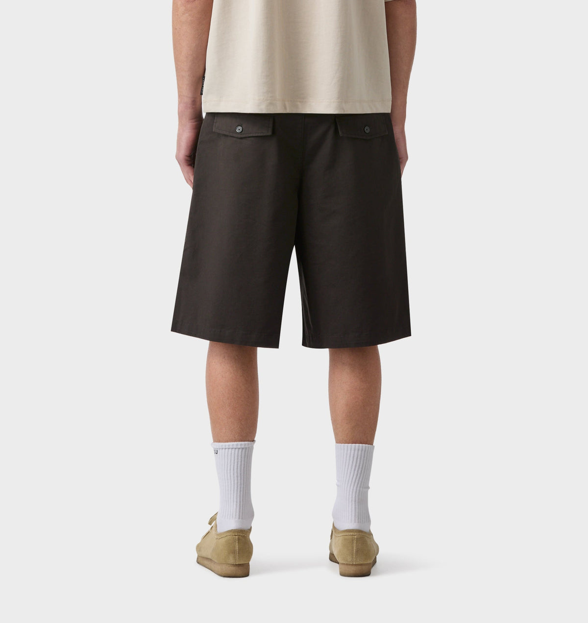 Wide Pleat Short - Black
