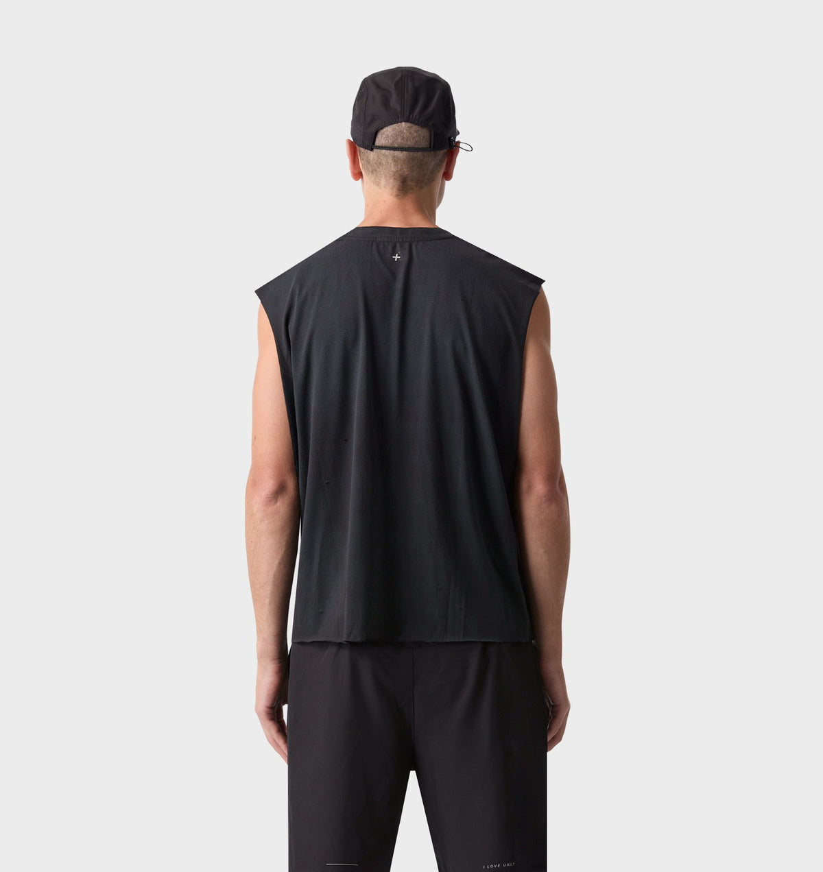 Liquified Cotton Active Crop Tank - Faded Black