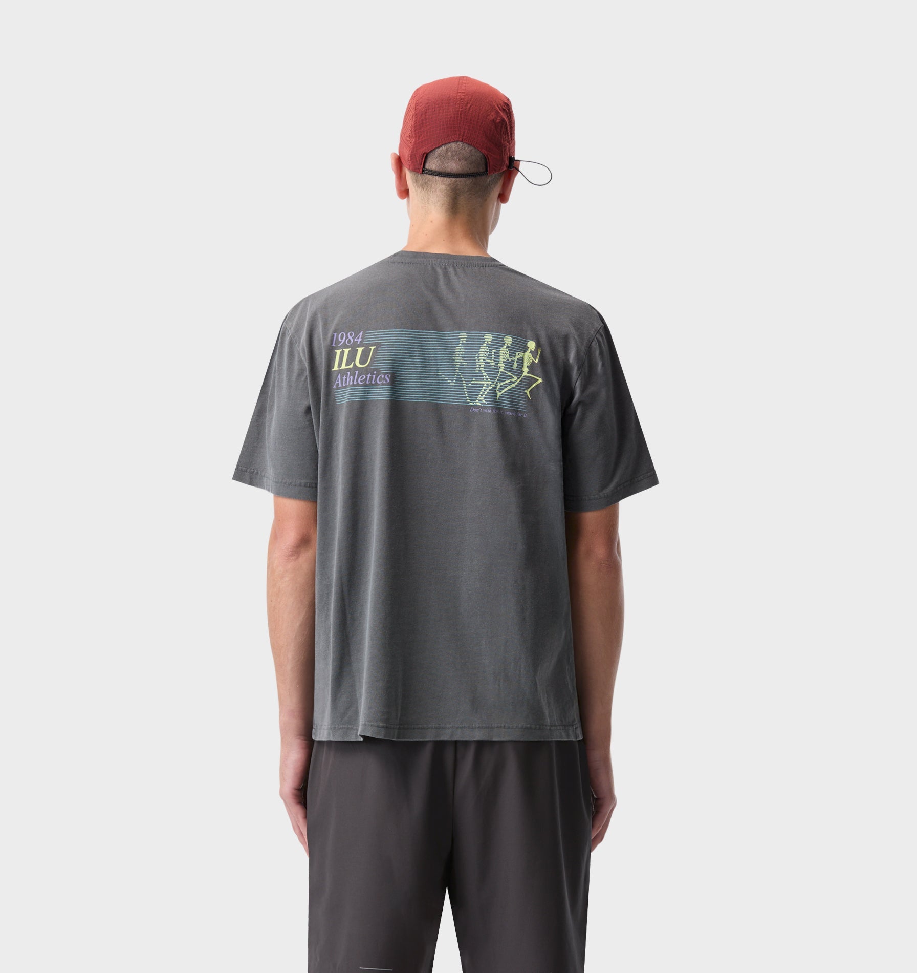 Skeleton Cotton Active Classic Tee -  Washed Black