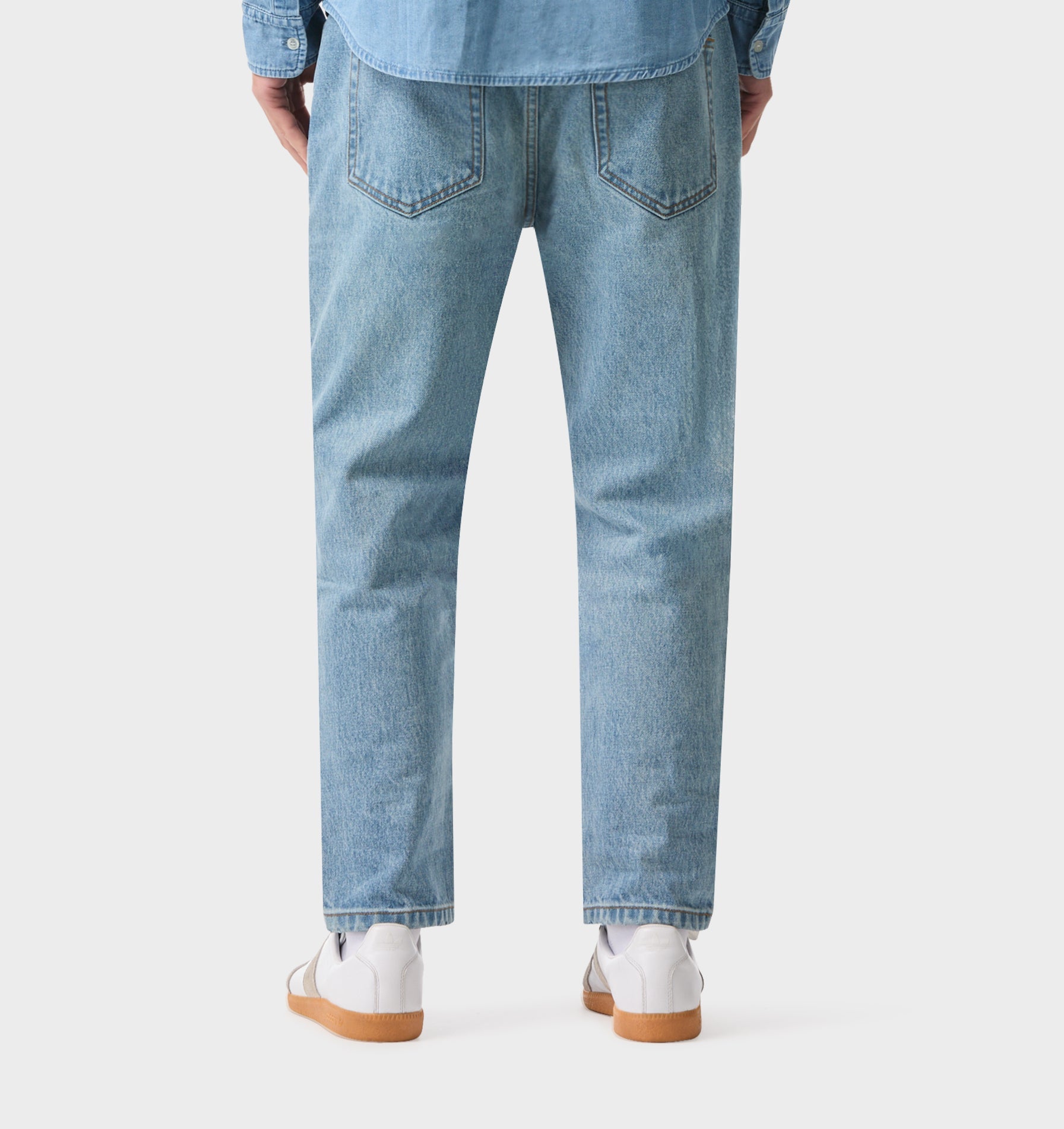 Cropped 90s Denim - Washed Vintage Blue