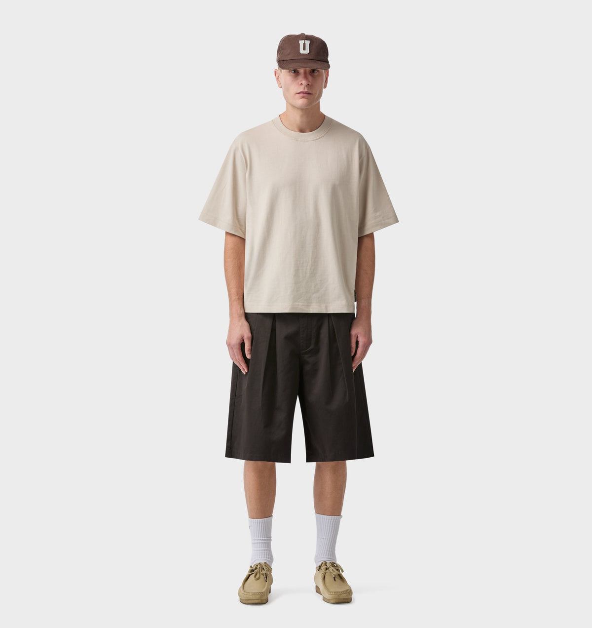Wide Pleat Short - Black