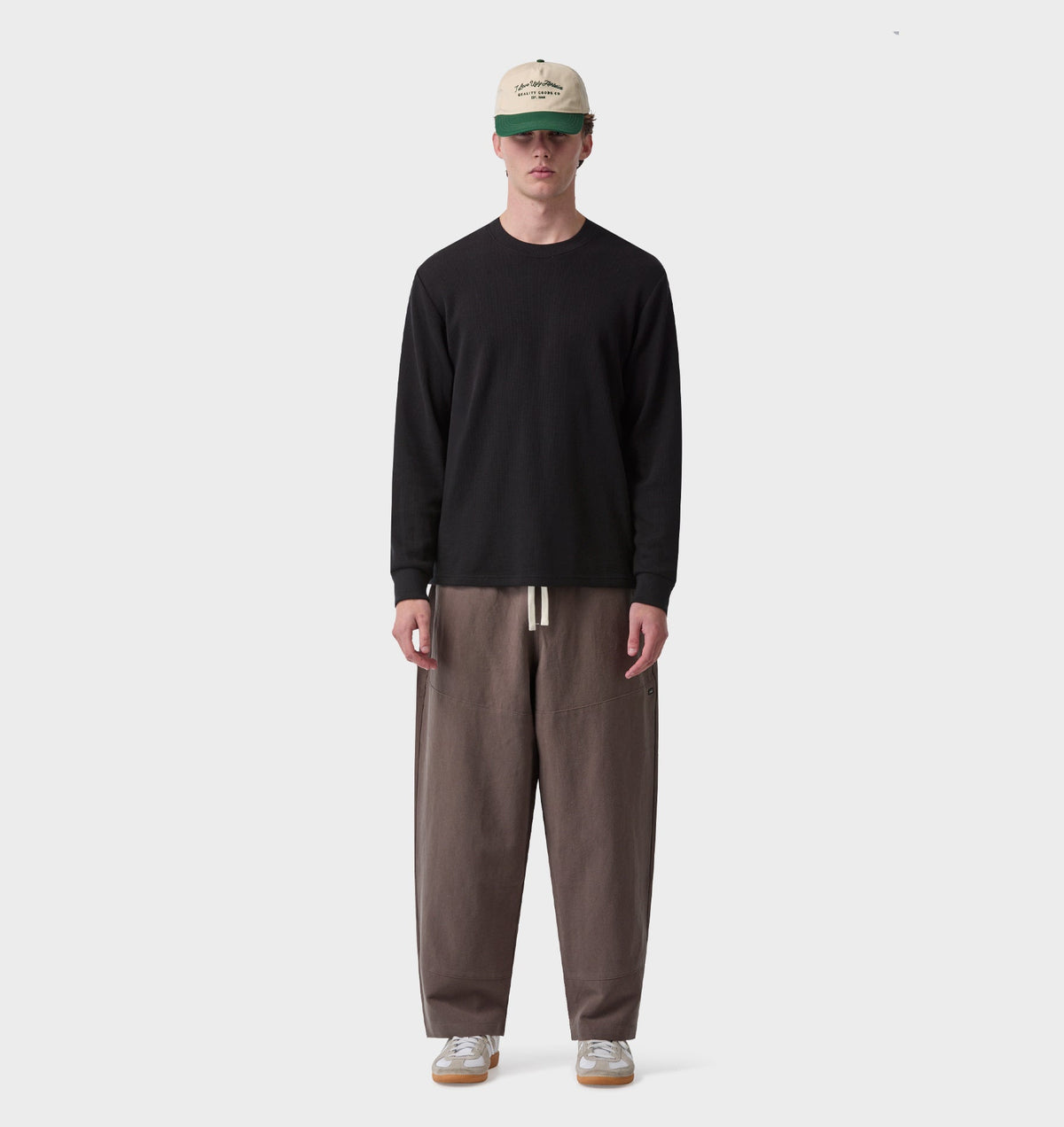 Linen Stirling Relaxed Pant - Mushroom
