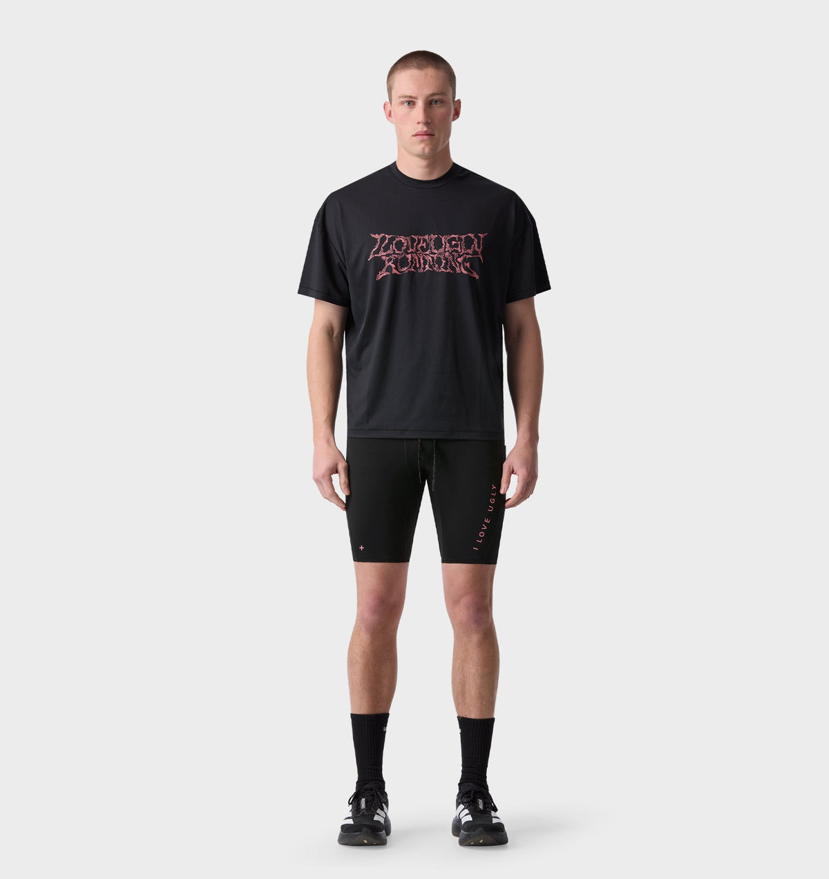 Liquified Active Crop Tee - Black/Ember Vortex
