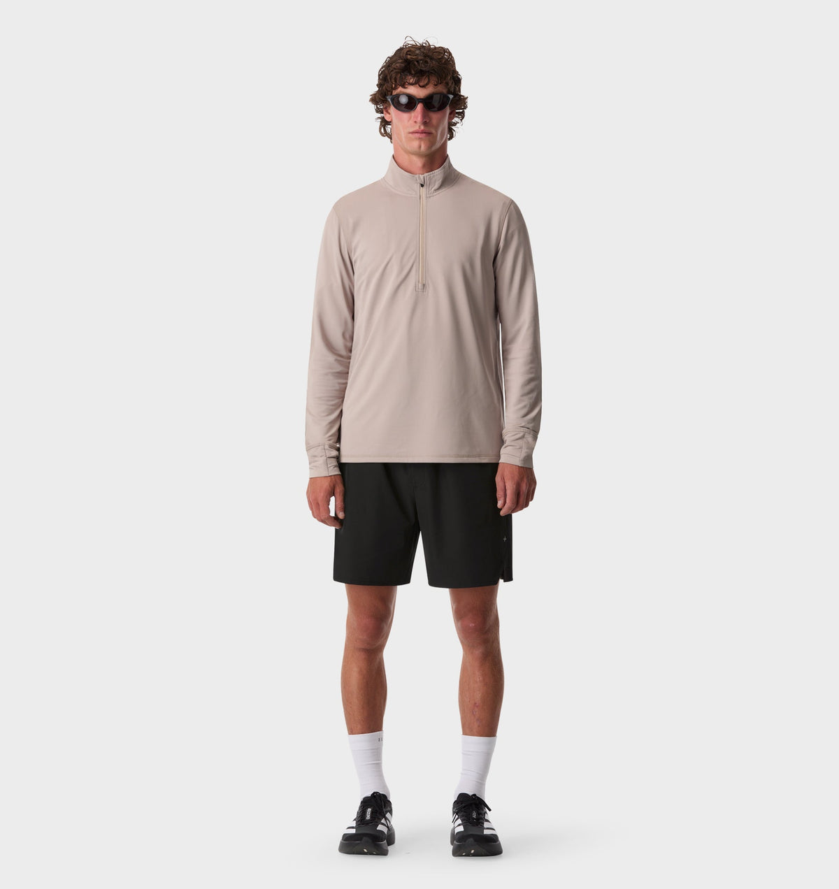 Active Zip Pullover - Taupe