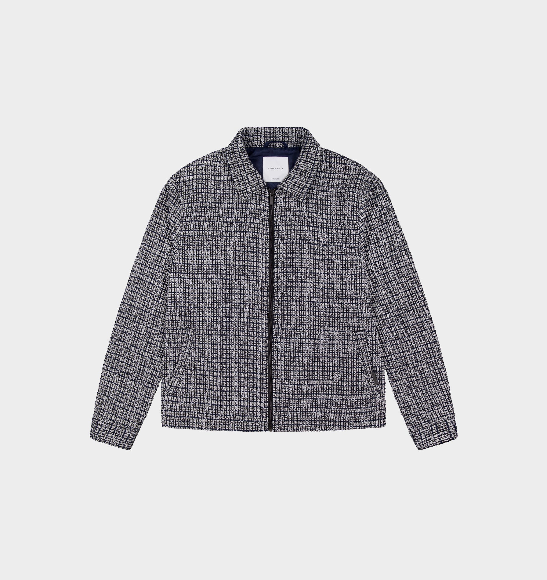 Boucle Poker Jacket - Blue/White