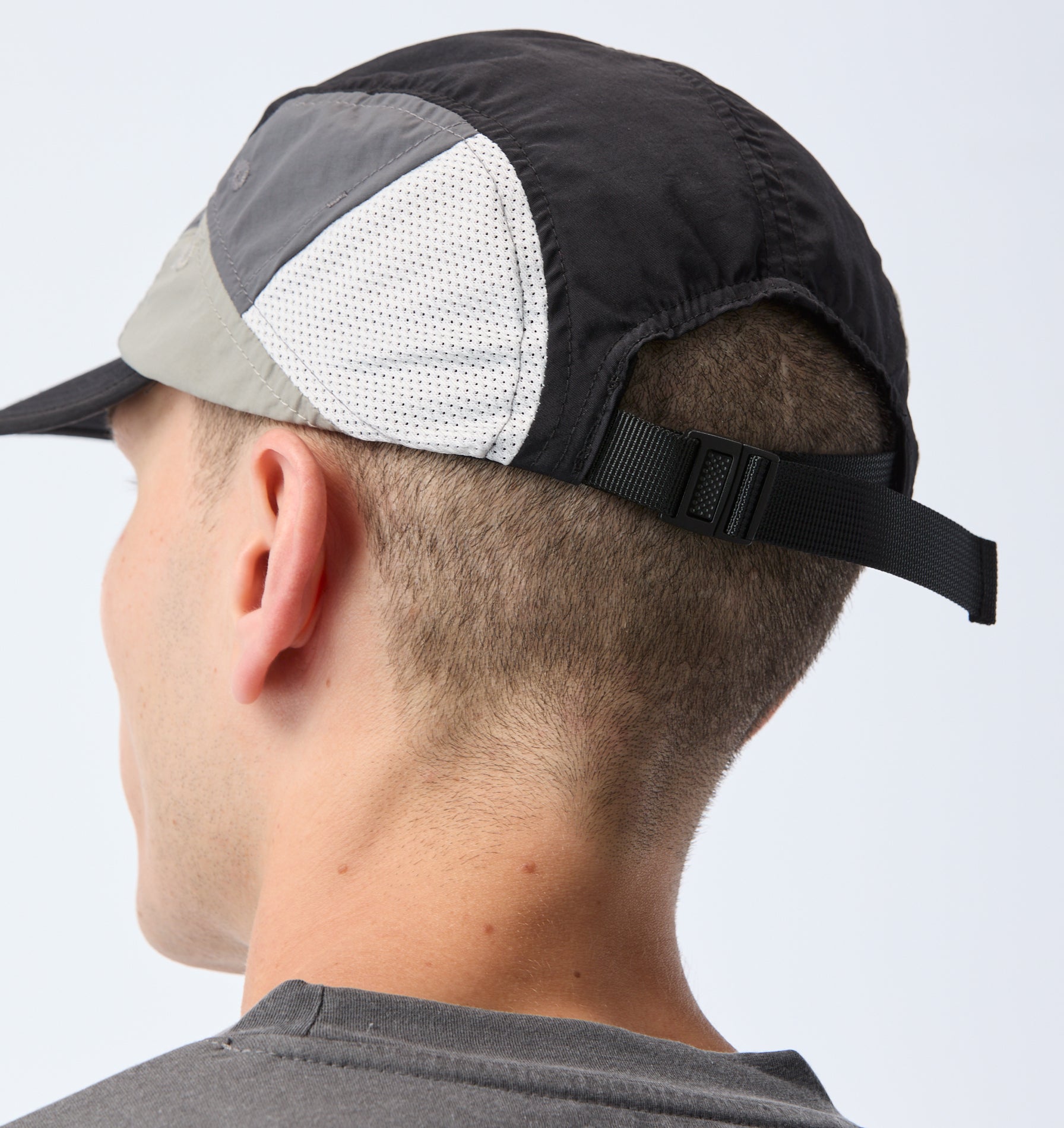 Active 5 Panel Cap - Grey/Black/White