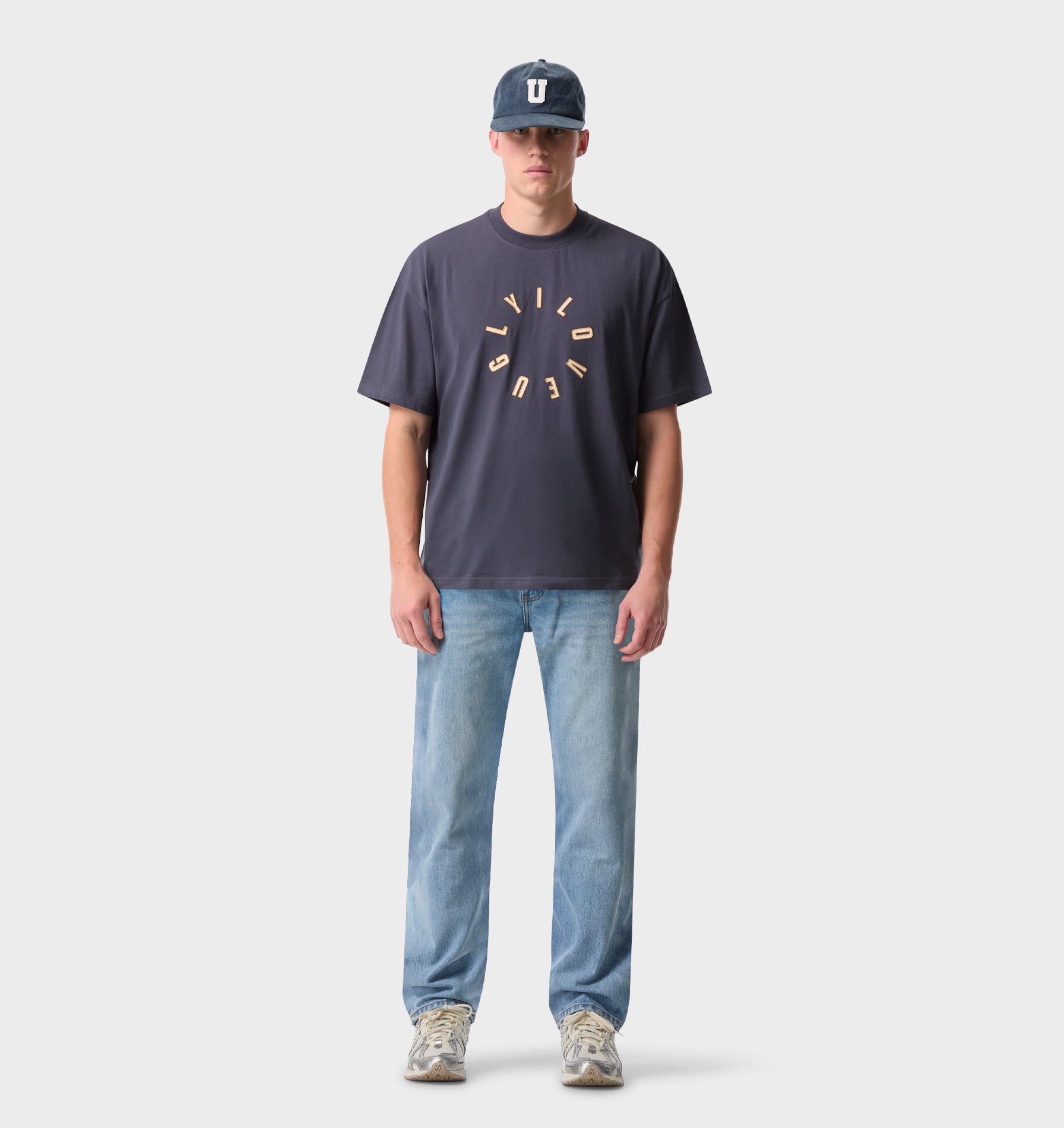 Hoop Logo Box Tee 2.0 - Indigo