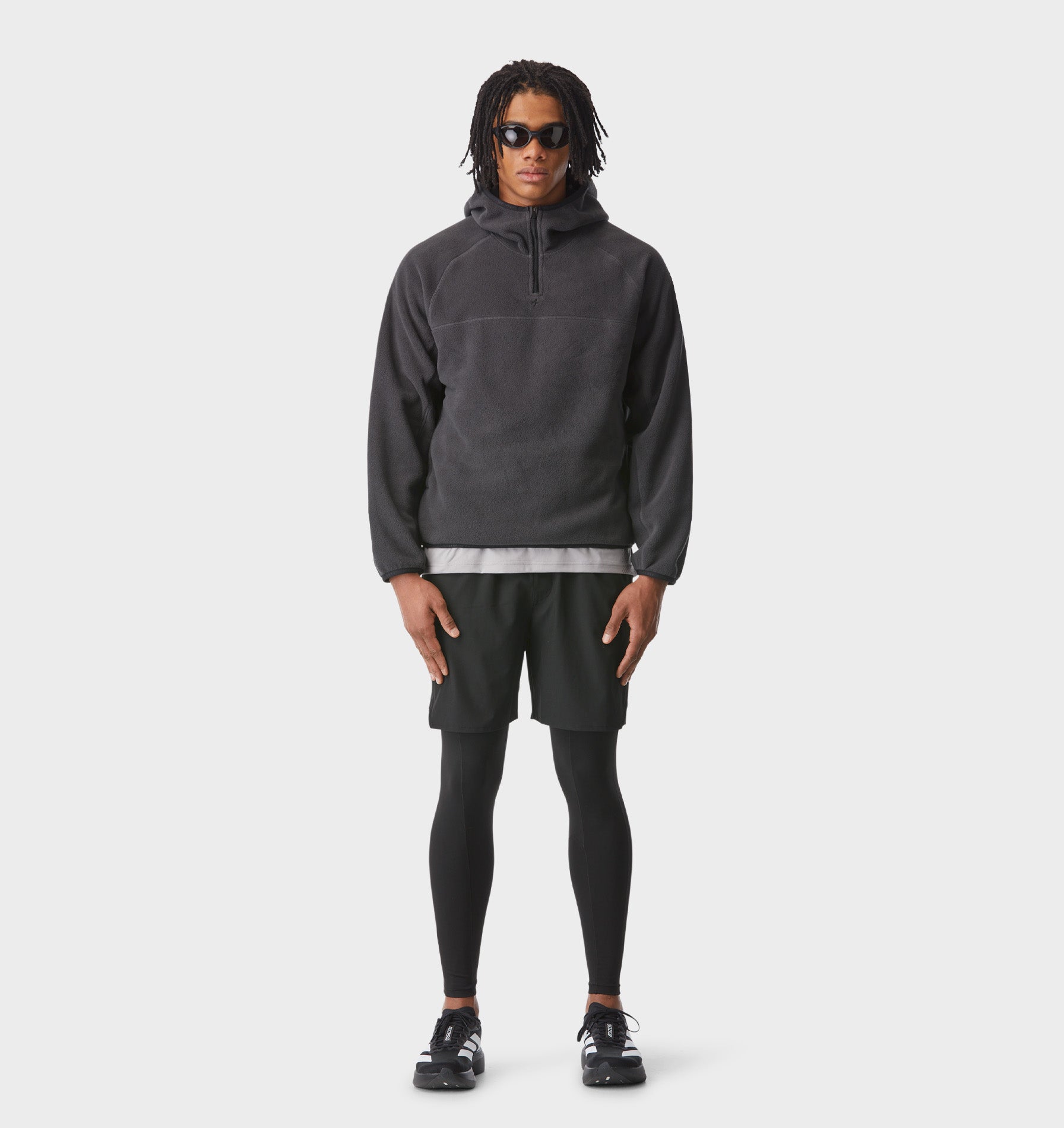 Active Hooded Fleece - Charcoal