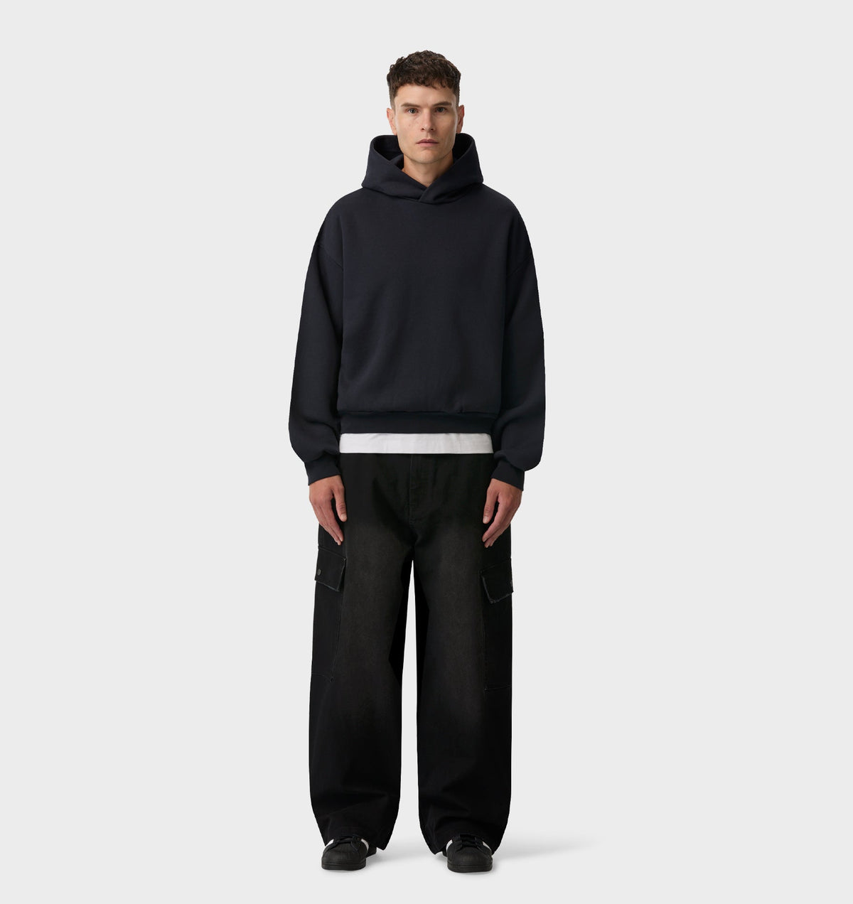 Heavy Crop Box Hood - Dark Navy