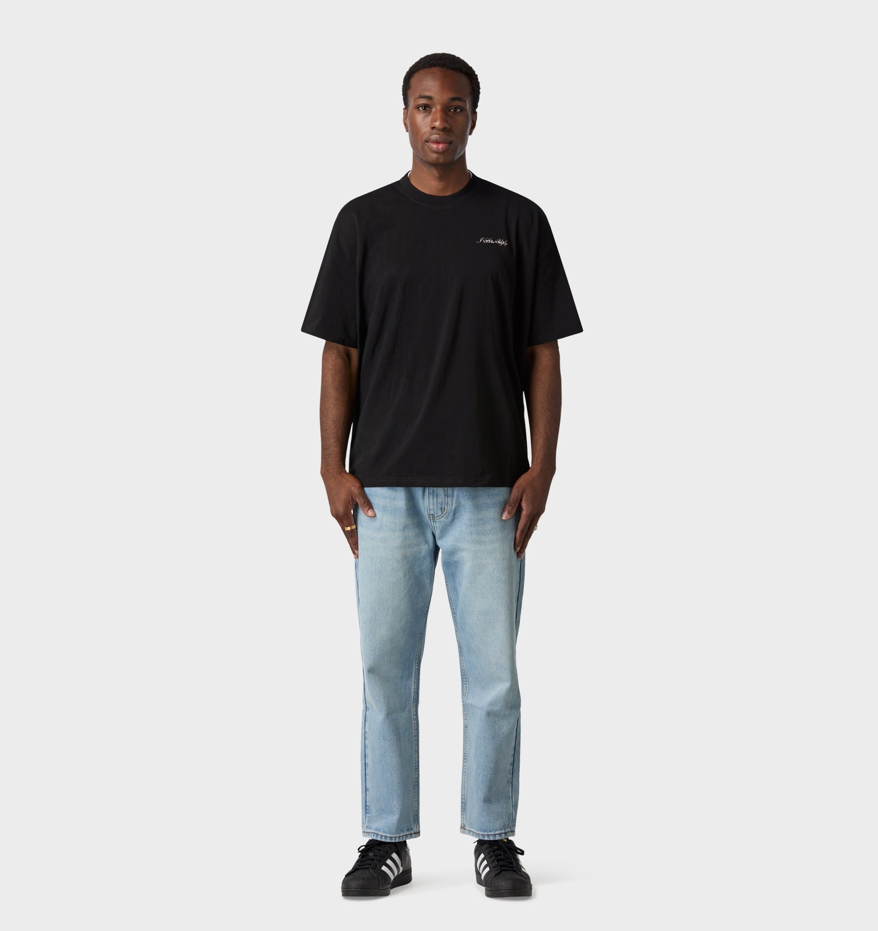 Cursive Box Tee 2.0 - Black