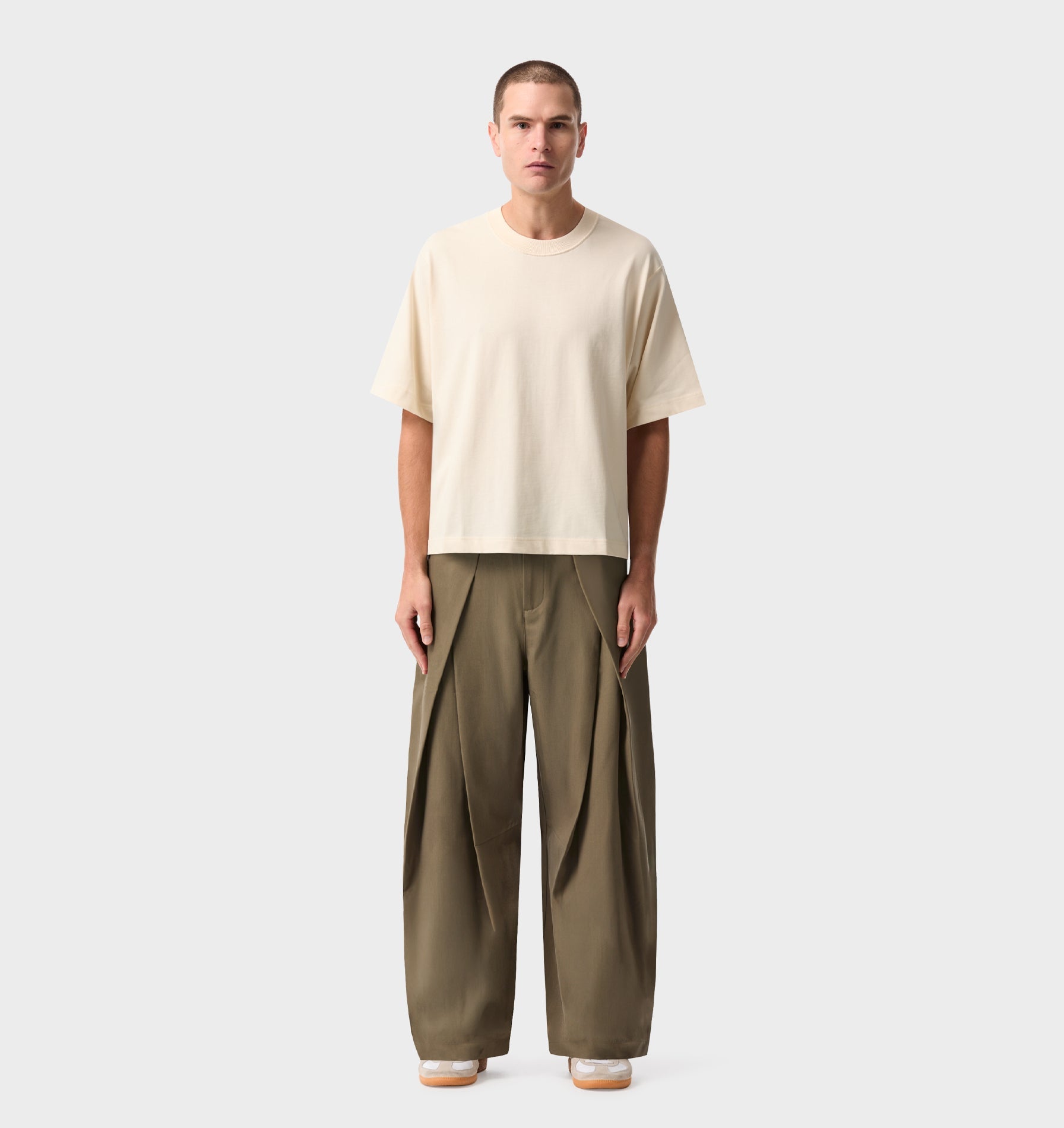 Crop Box Tee - Off White