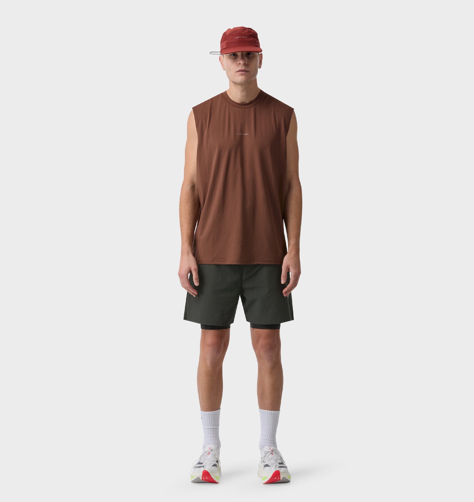 Active 5 Inch 2 In 1 Shorts - Charcoal