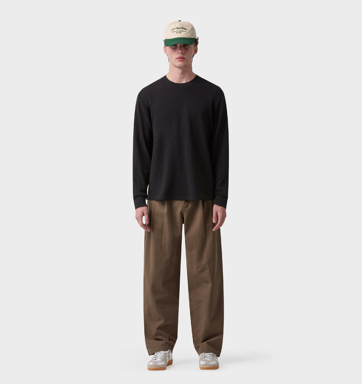 Waffle LS Tee - Black
