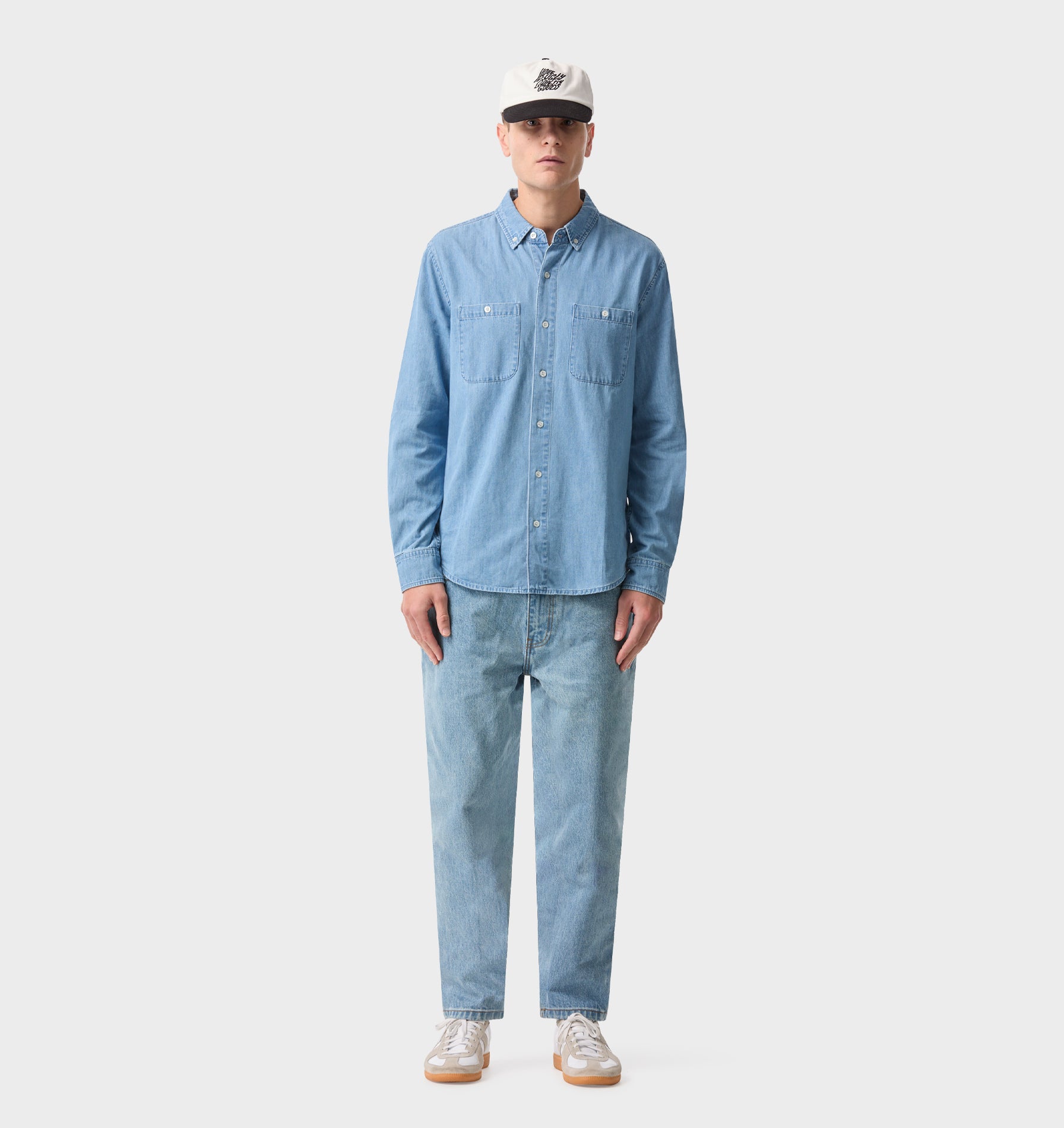 Cropped 90s Denim - Washed Vintage Blue