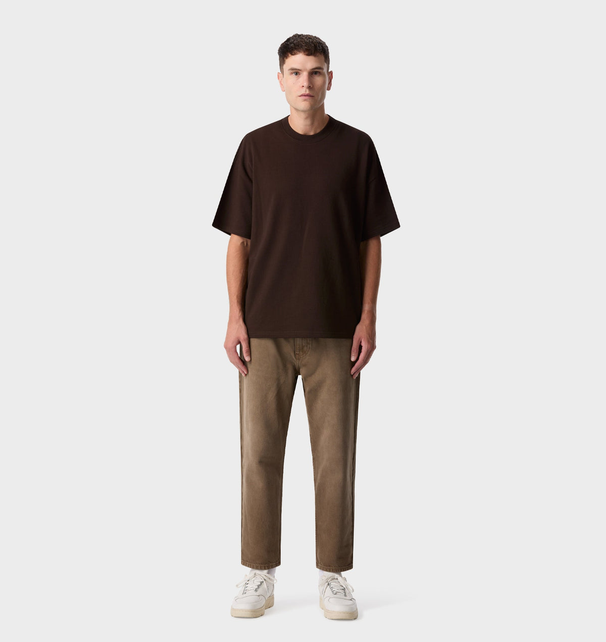 Cropped 90s Denim - Faded Mocha
